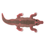 Creative Co-Op Wool Tufted Crocodile Shaped Rug