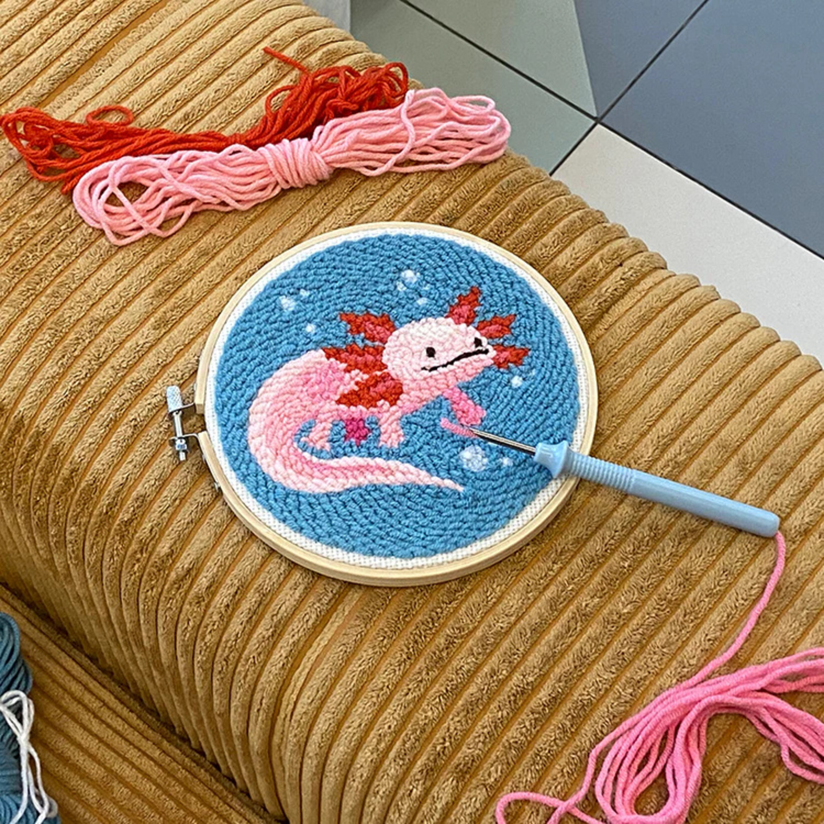 Axolotl Punch Needle Kit