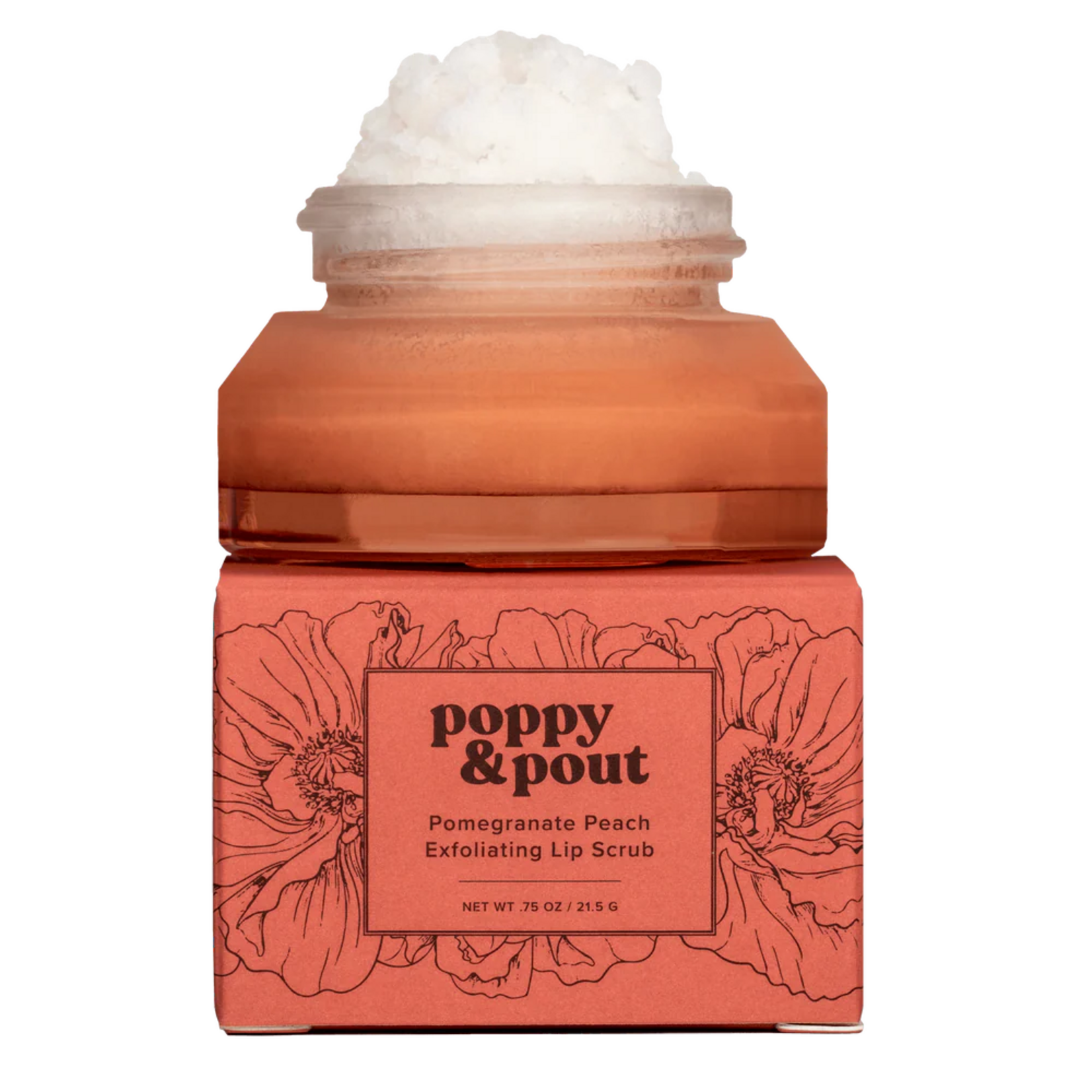 Poppy & Pout Lip Scrub- Pomegranate Peach