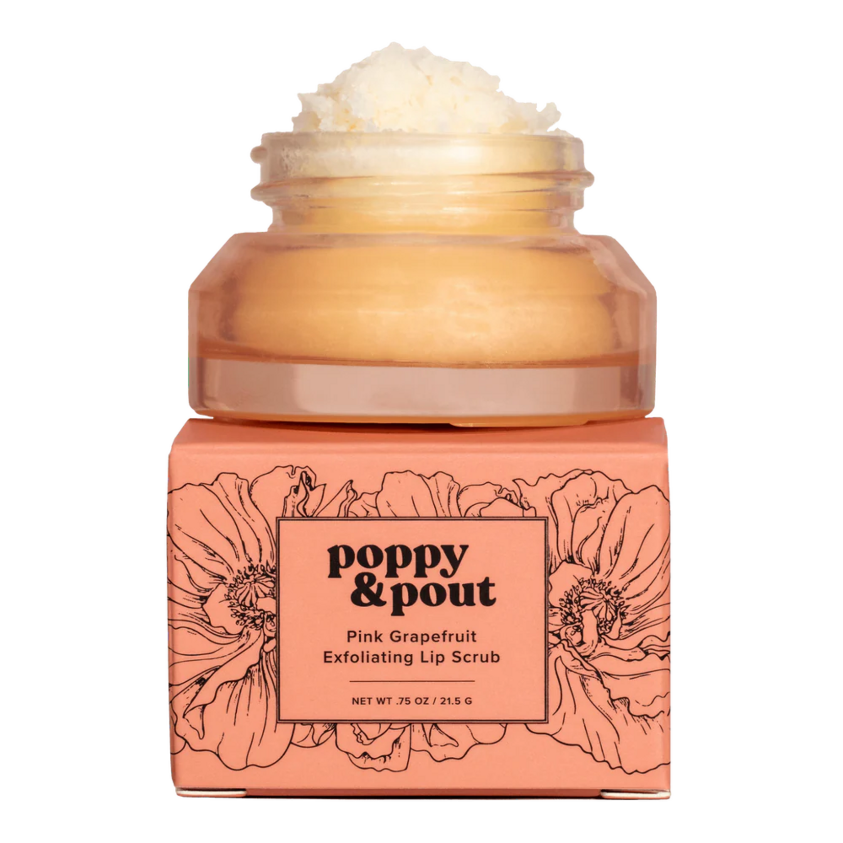 Poppy & Pout Lip Scrub- Pink Grapefruit