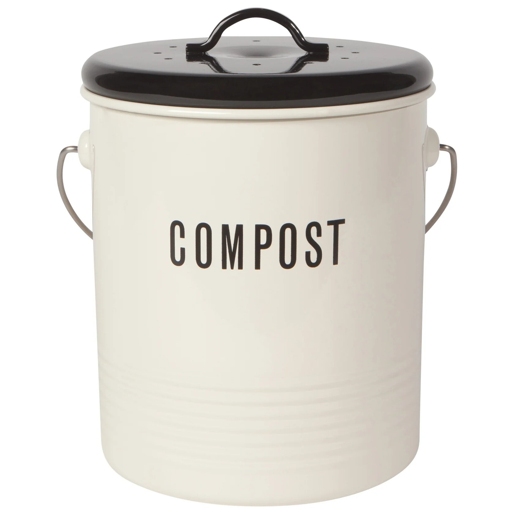 Now Designs Ivory Metal Compost Bin