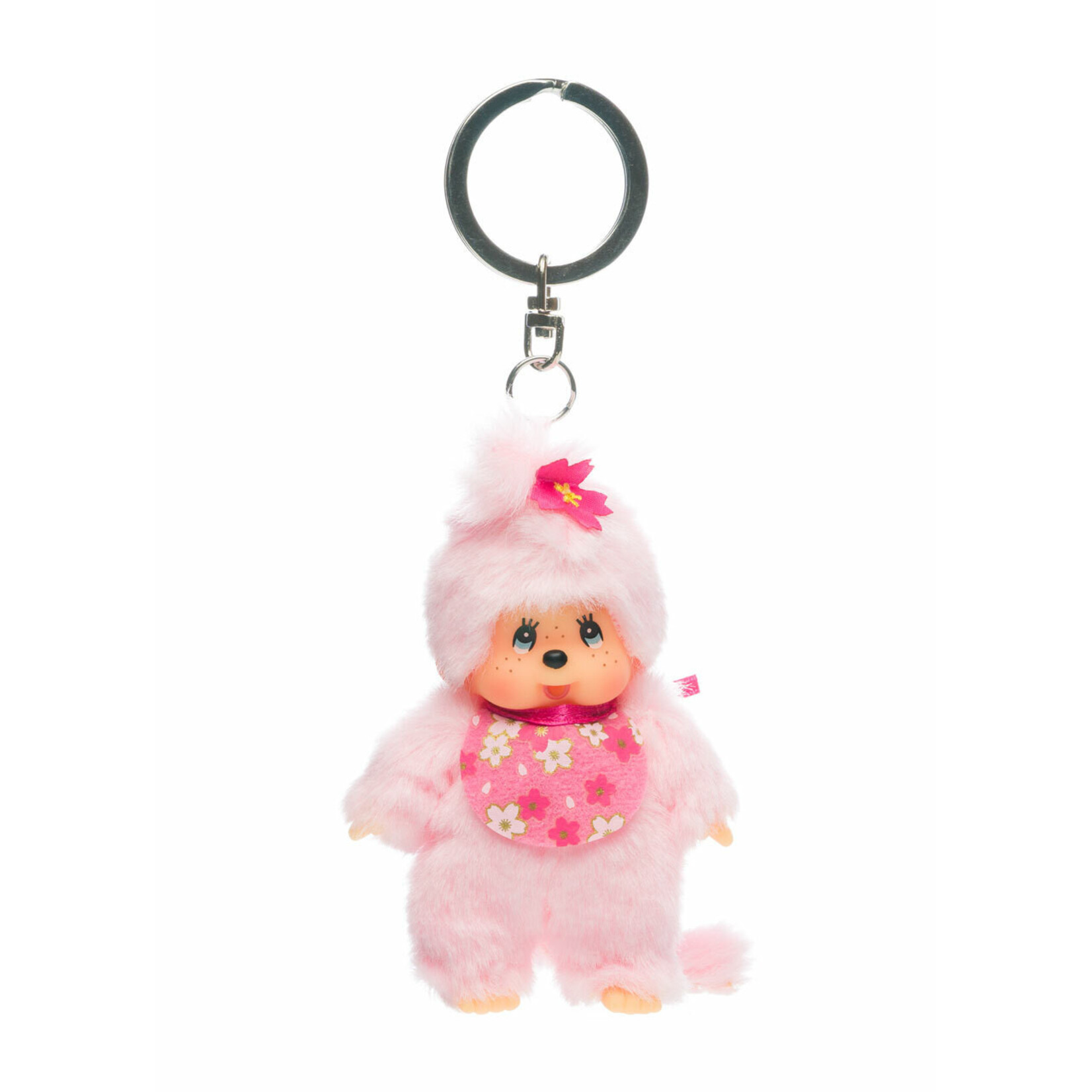 Aliquantum International Monchhichi Classic Bebichhichi Sakura Cherry Blossom Keychain