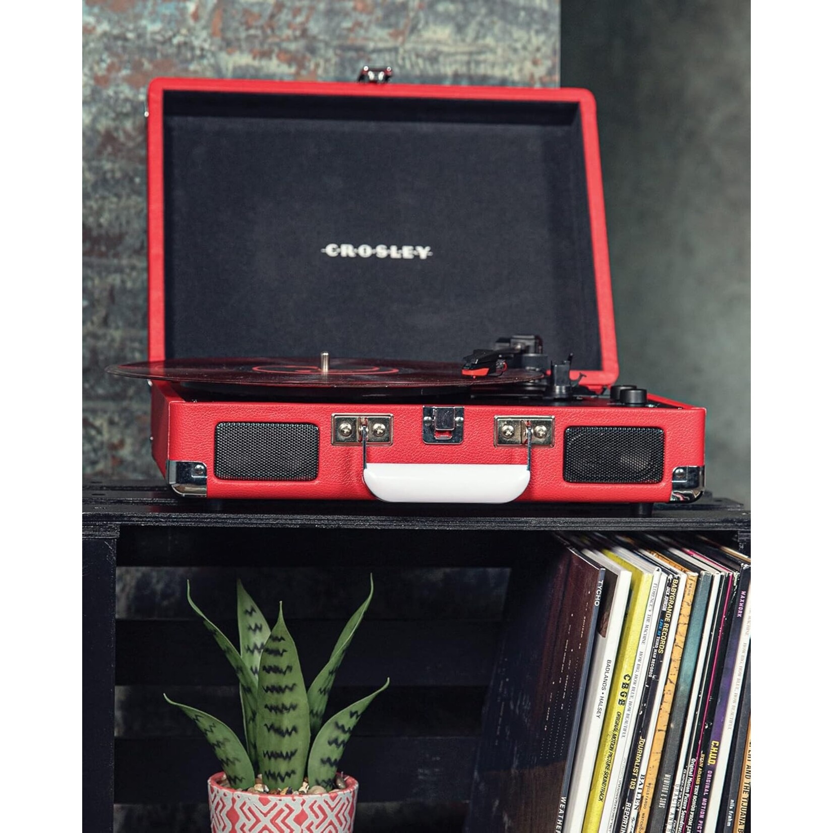 Deer Park Cruiser Plus Turntable with Bluetooth In/Out- Exclusive Red Vinyl