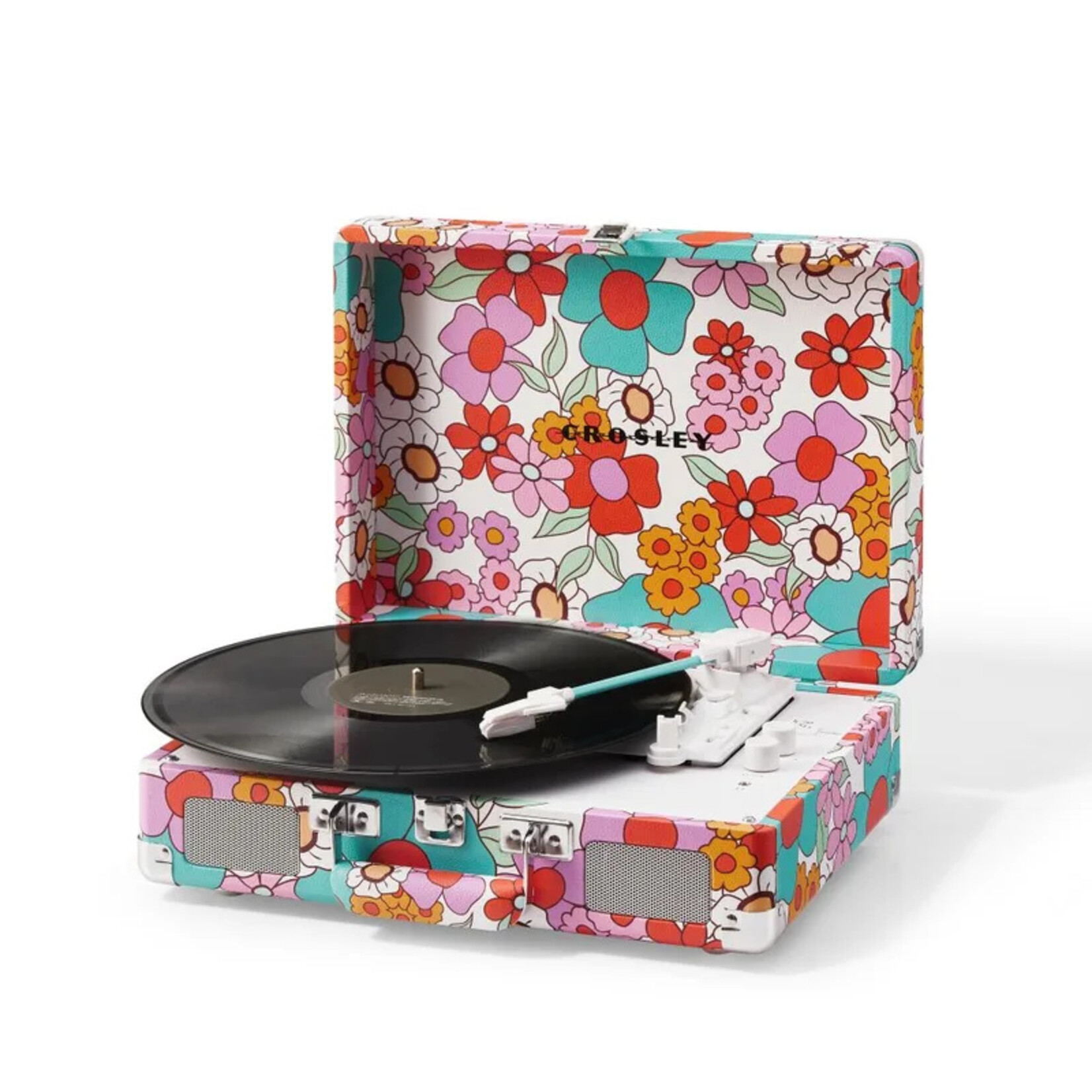 Deer Park Cruiser Plus Portable Turntable with Bluetooth In/Out- Groovy Floral