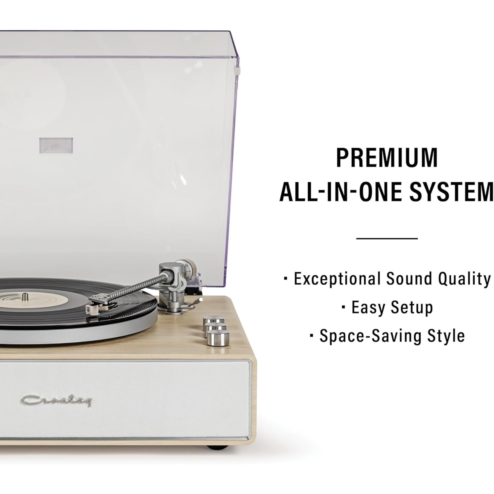 Deer Park Stave Record Player- Natural