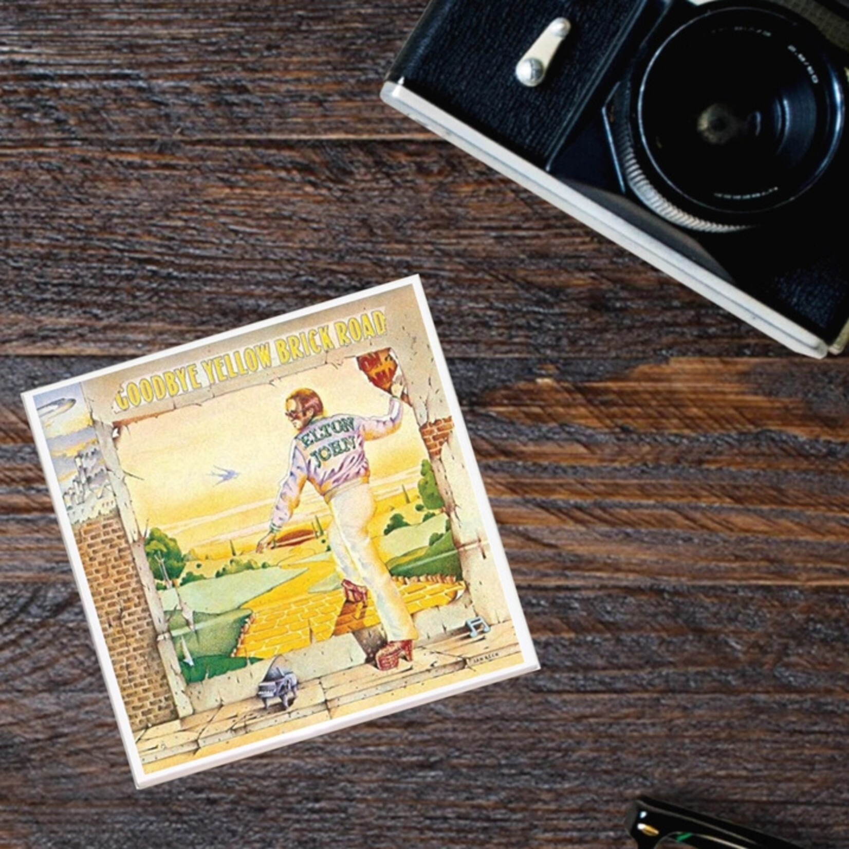 Lucky Mfg. Elton John 'Goodbye Yellow Brick Road' Album Coaster