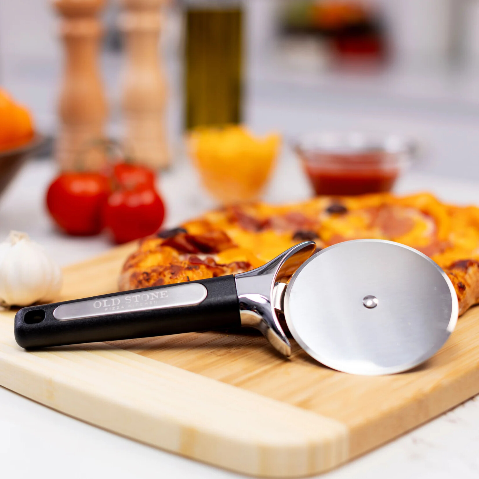 KitchenSupply Old Stone Premium Pizza Cutter 3.5"