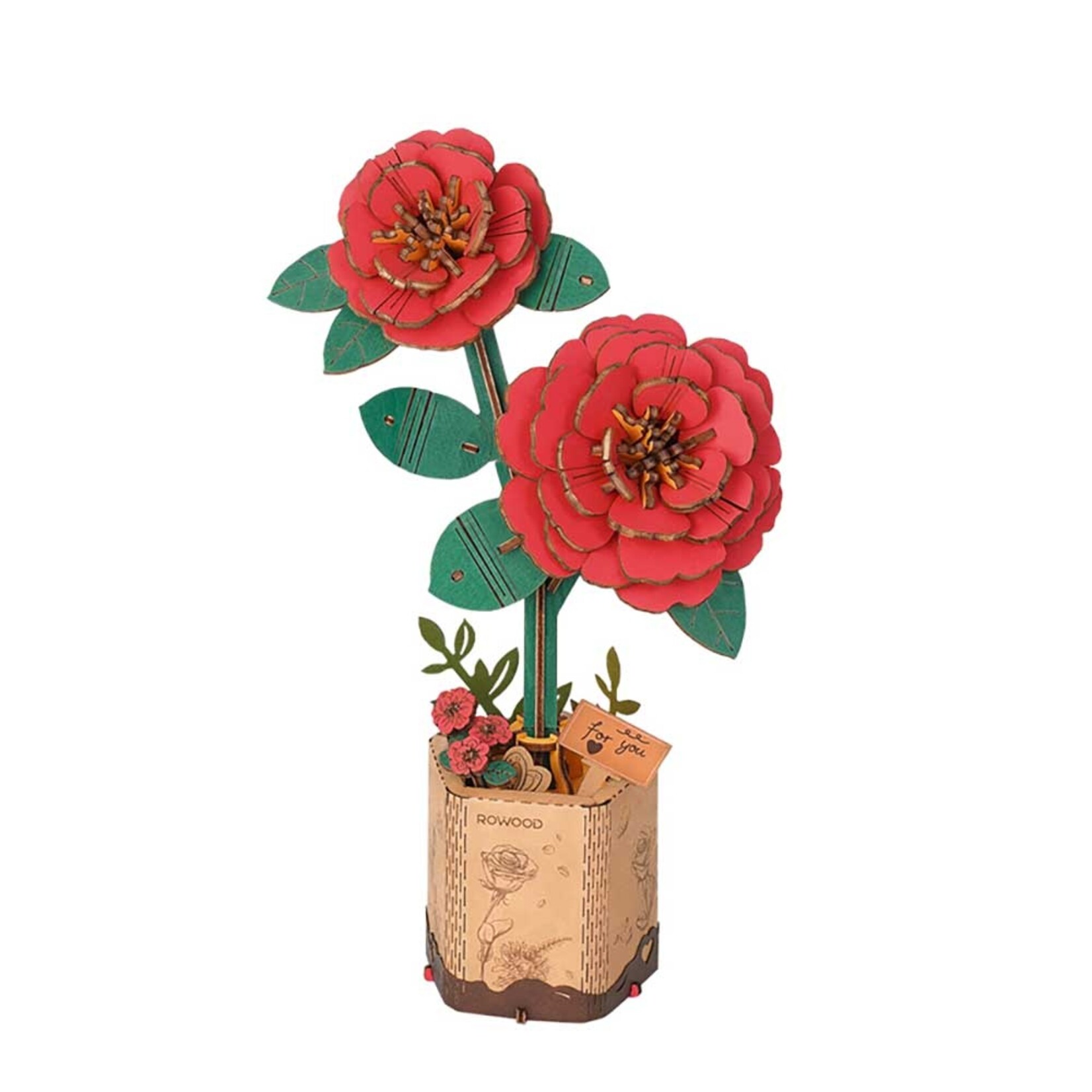 Rolife Rolife 3D Wooden Puzzle - Red Camelia