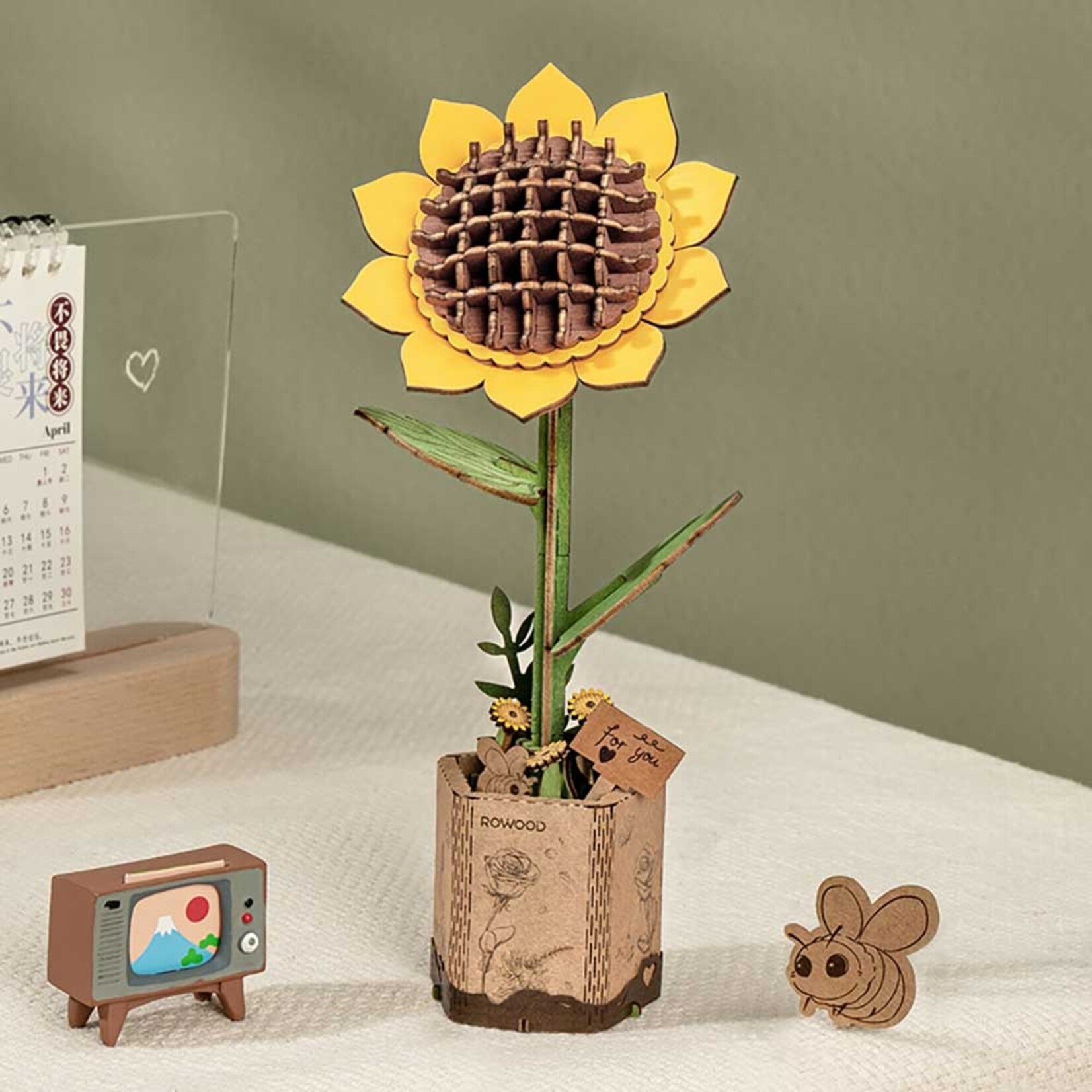 Rolife Rolife 3D Wooden Puzzle - Sunflower