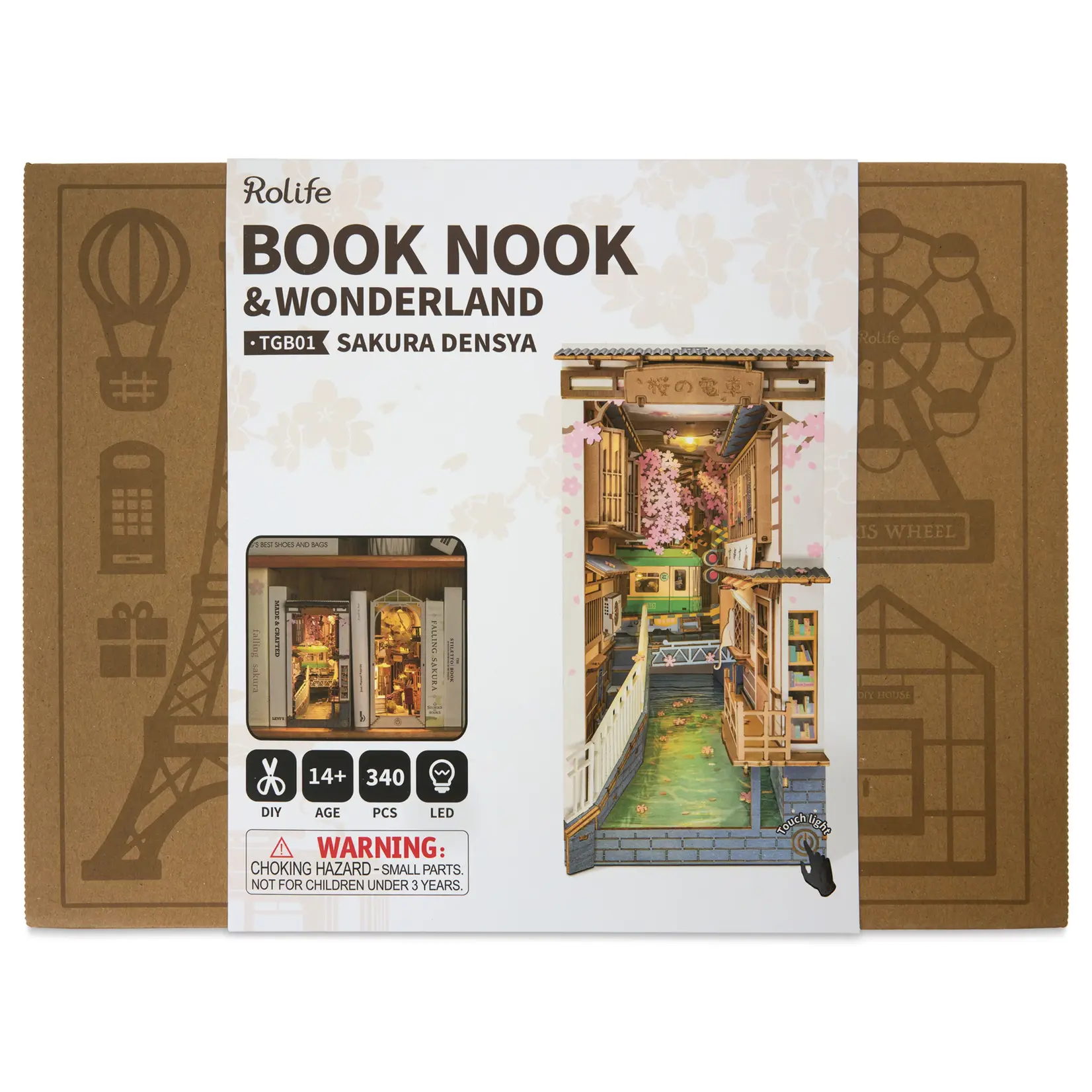 Rolife Rolife DIY Book Book Kit - Sakura Tram