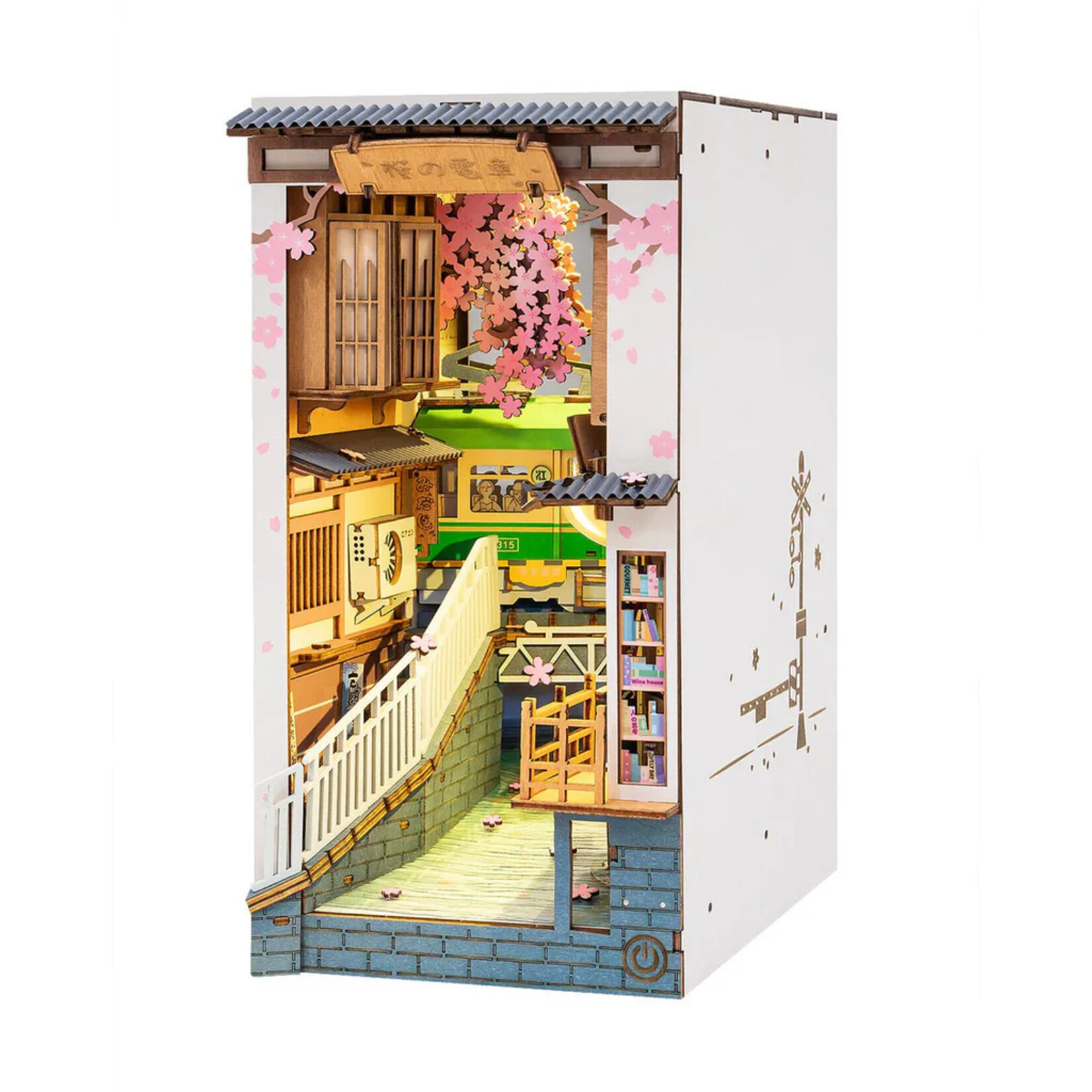 Rolife Rolife DIY Book Book Kit - Sakura Tram