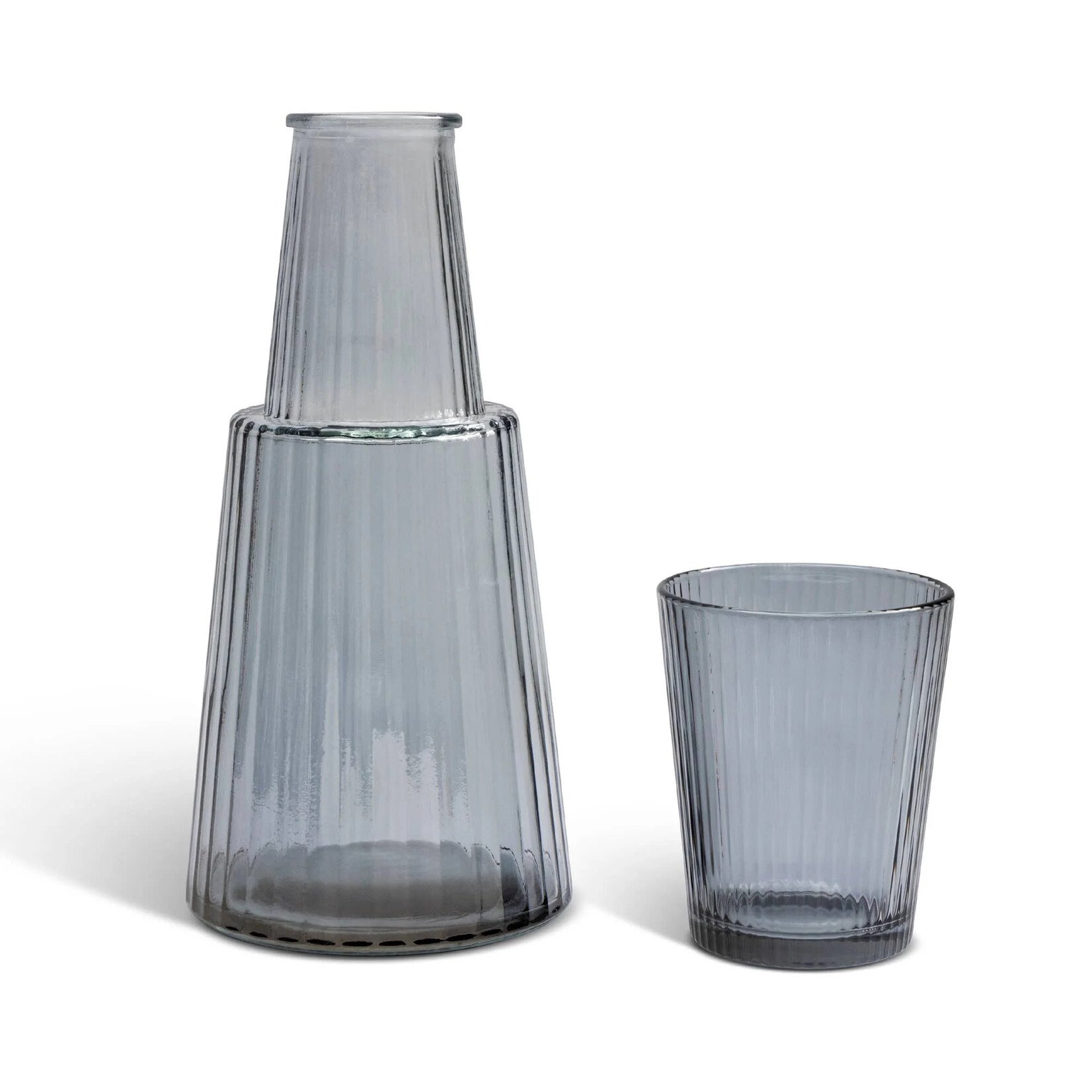 Core Home 26.3oz Ribbed Carafe- Smoke