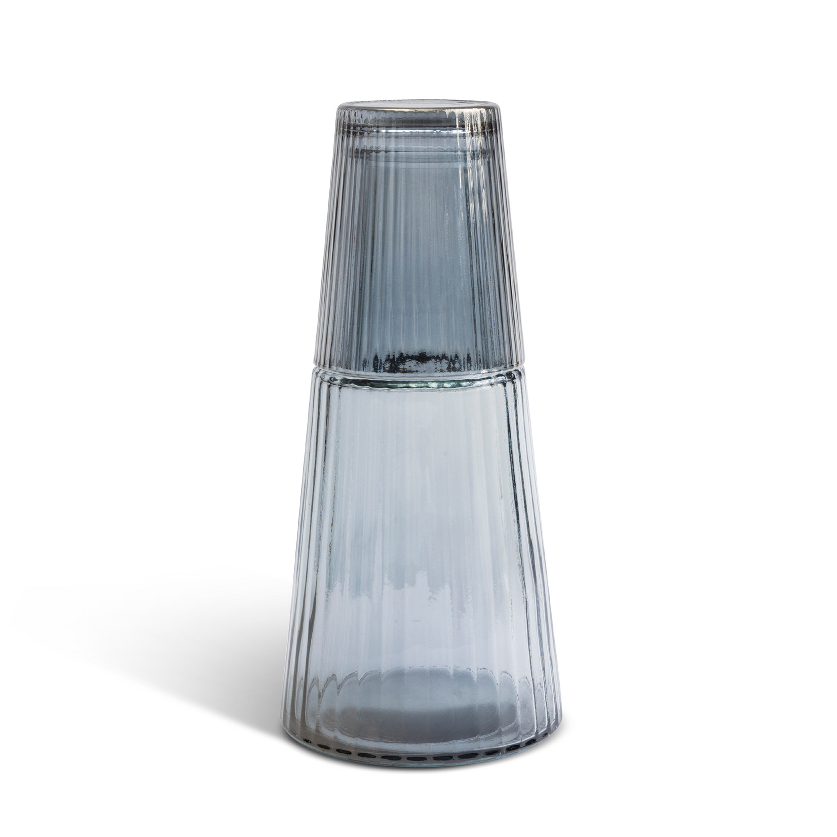 Core Home 26.3oz Ribbed Carafe- Smoke