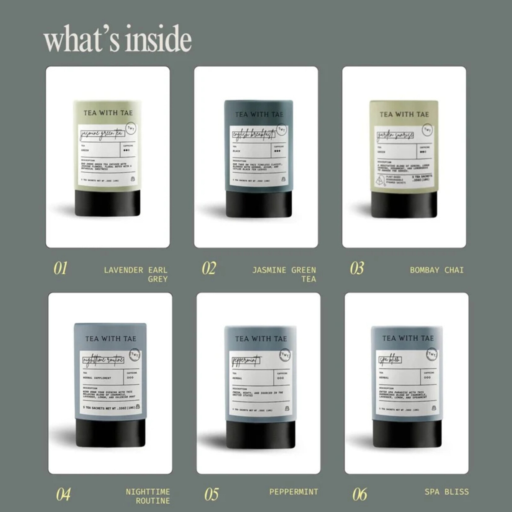 Tea with Tae Best Sellers Tea Bento Gift Set