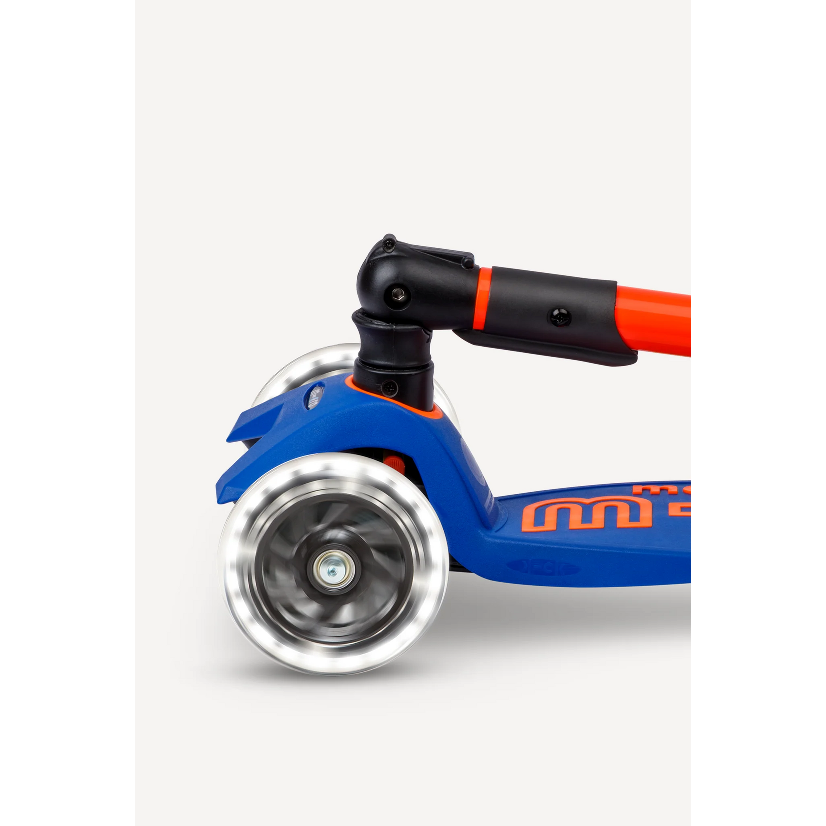 Micro Kickboard Micro Maxi Deluxe Foldable LED Scooter- Neon Blaze Orange