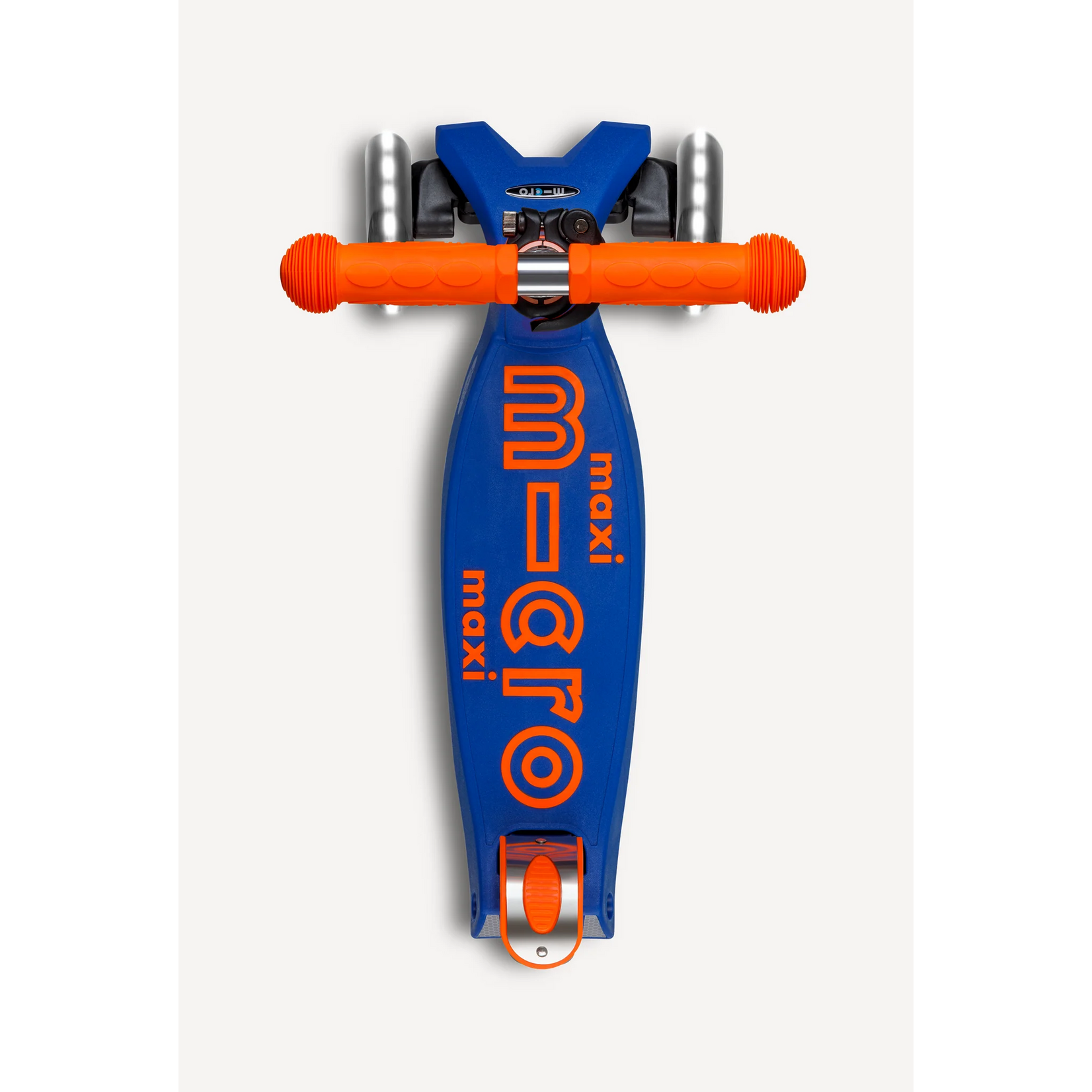 Micro Kickboard Micro Maxi Deluxe Foldable LED Scooter- Neon Blaze Orange