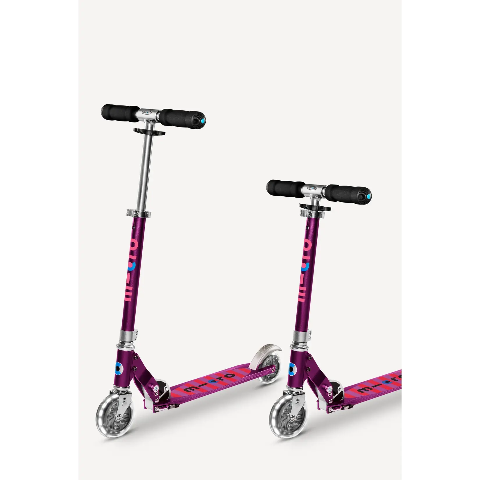 Micro Kickboard Micro Sprite LED Scooter- Purple Stripe