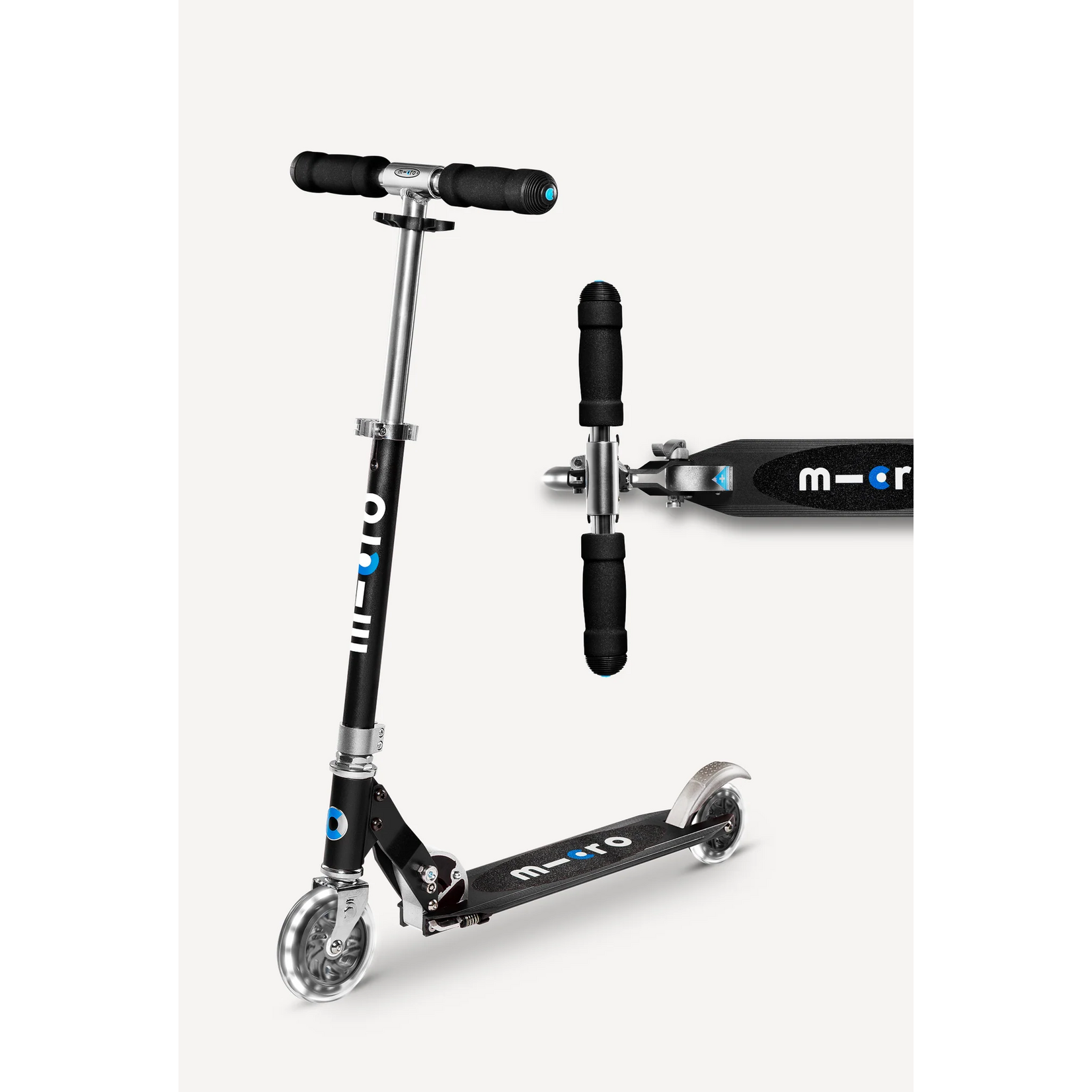 Micro Kickboard Micro Sprite LED Scooter- Black