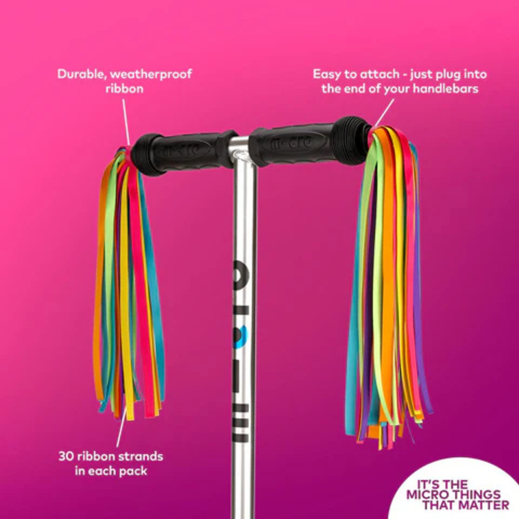 Micro Kickboard Micro Scooter Streamers- Neon Rainbow