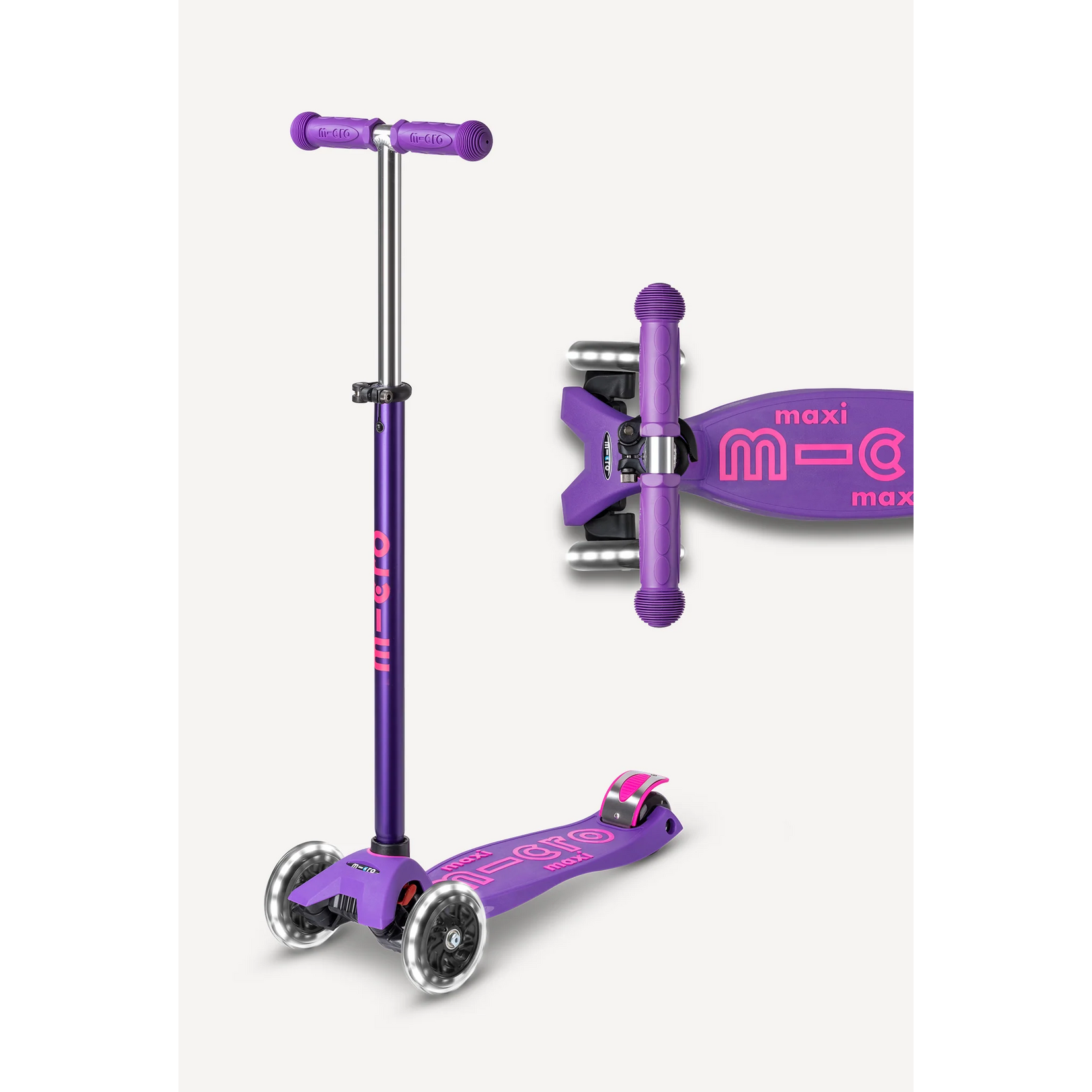 Micro Kickboard Micro Maxi LED Scooter- Purple