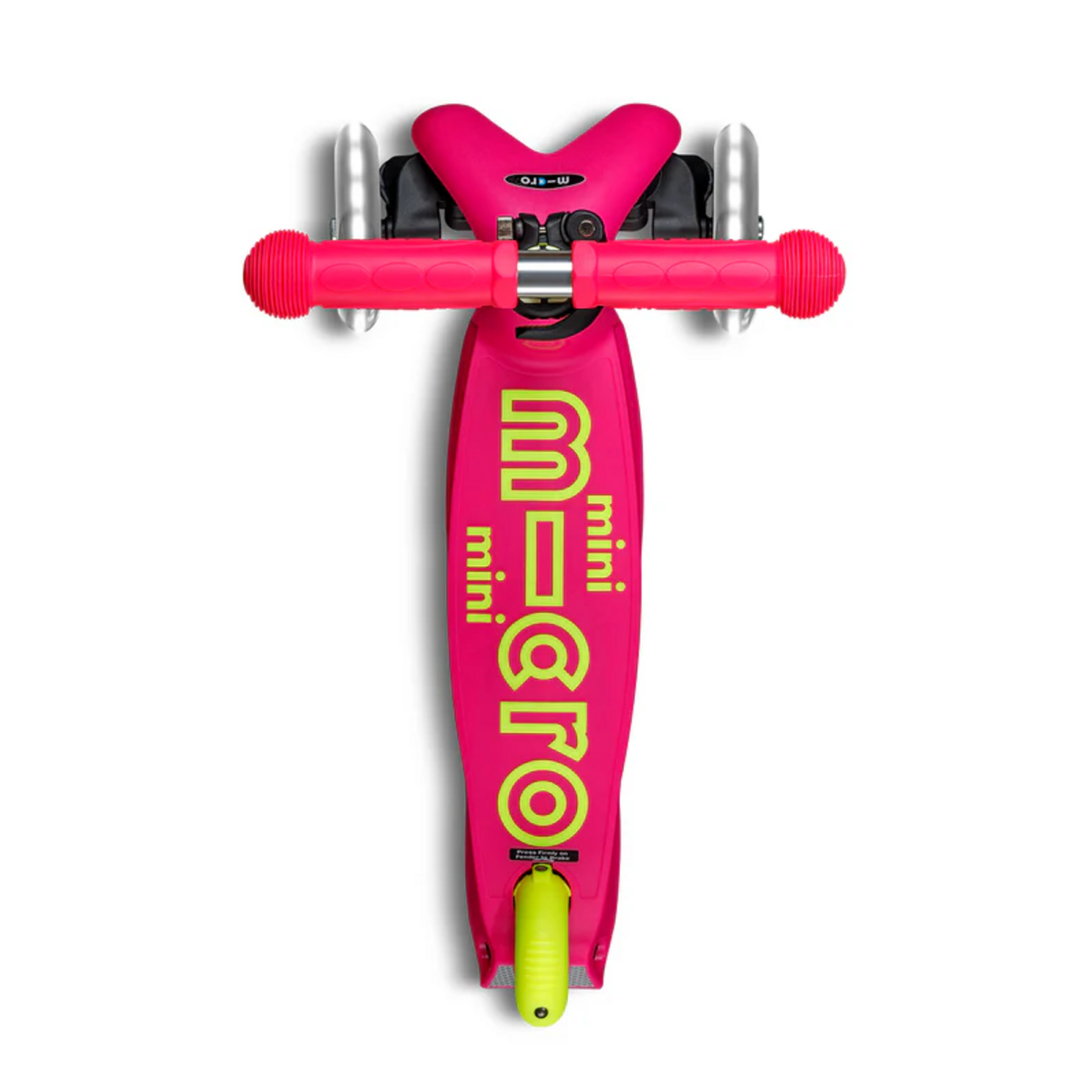 Micro Kickboard Micro Mini Deluxe Foldable LED Scooter- Neon Flamingo Yellow