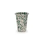 Crow Canyon Home CCH Splatter Enamel Tumbler- 14oz Green & Cream