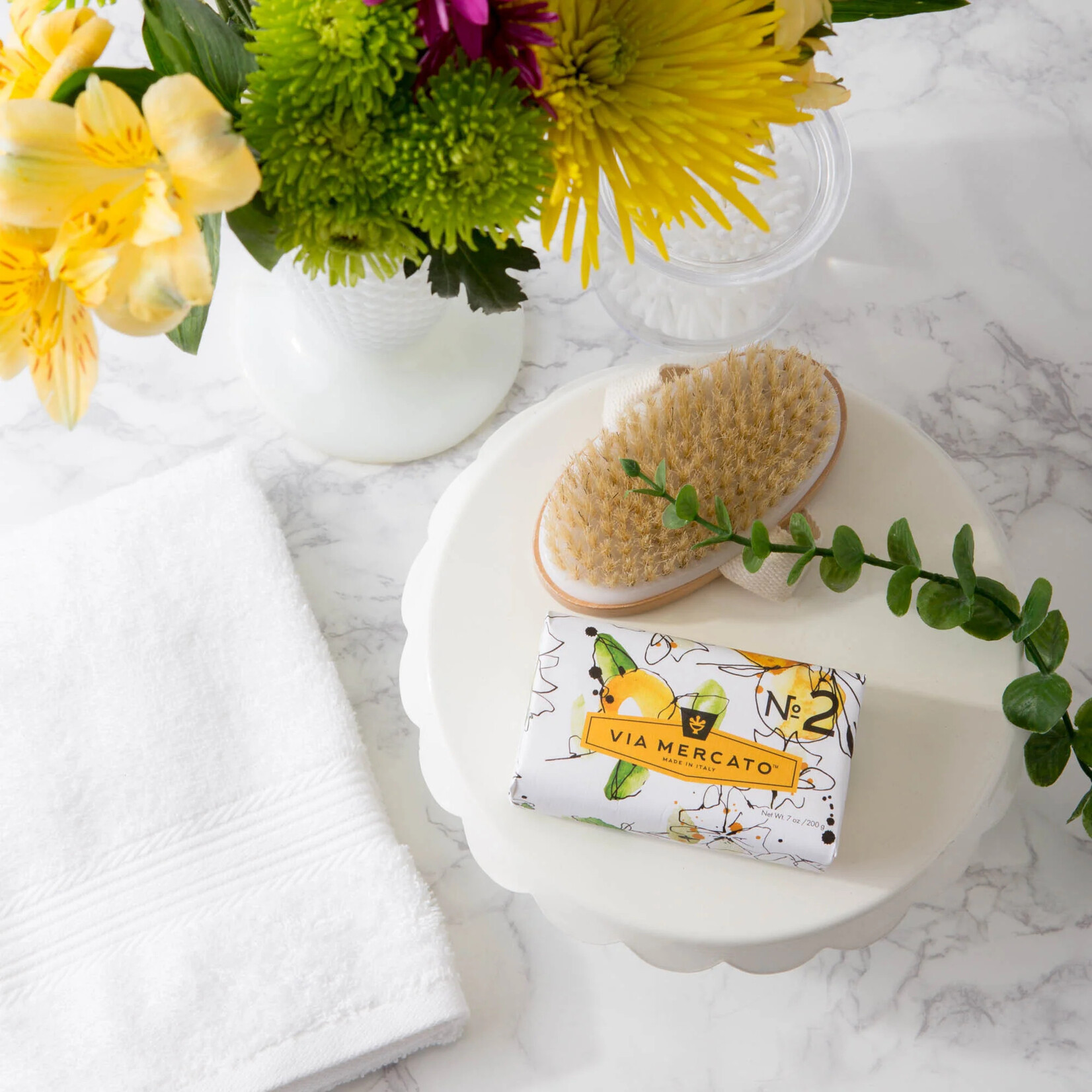 European Soaps Via Mercato No2 Green Tea White Musk Soap