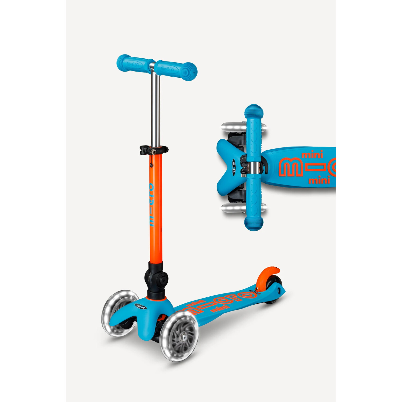 Micro Kickboard Micro Mini Foldable LED Scooter- Neon Orange