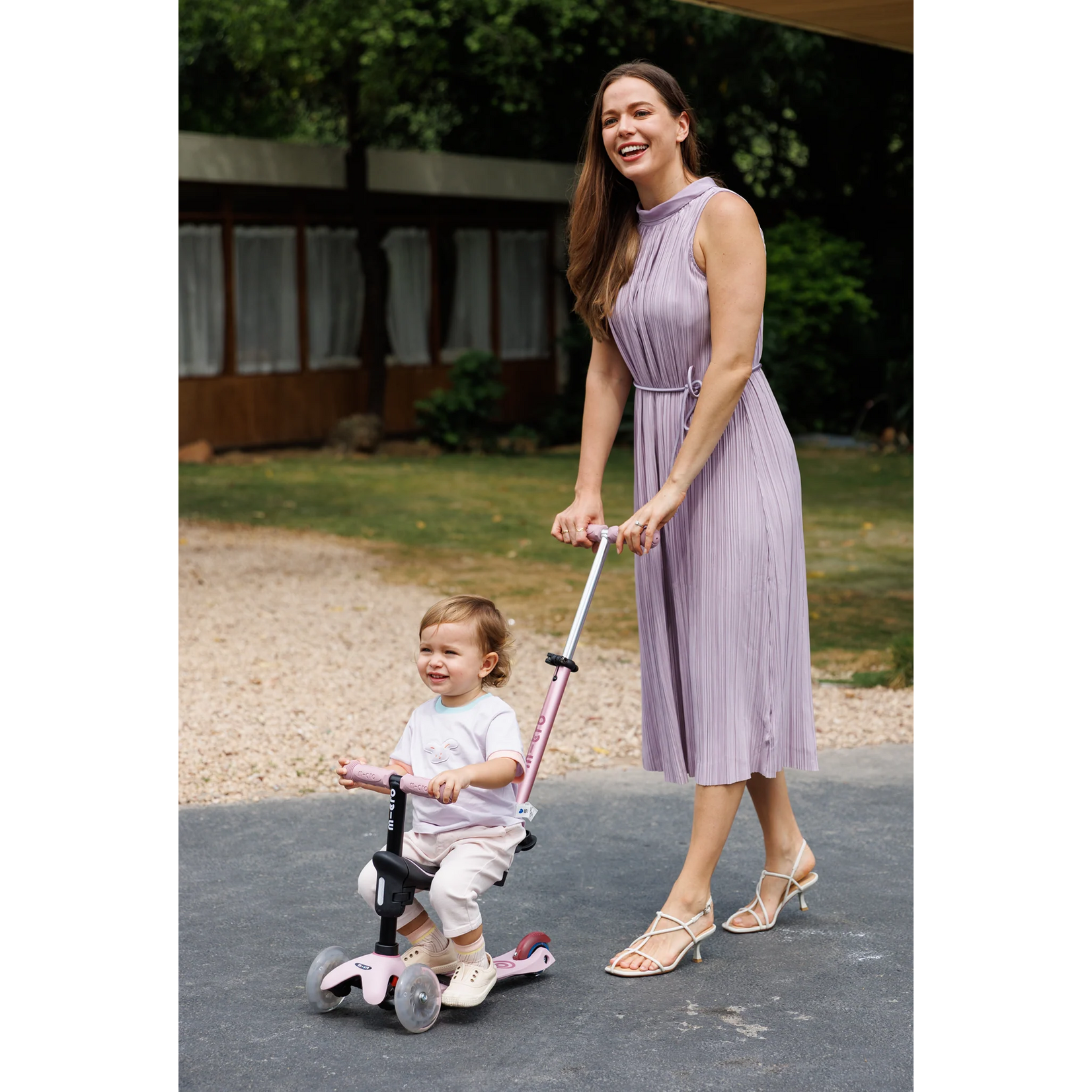Micro Kickboard Micro Mini Rock & Go LED Scooter- Dusty Rose