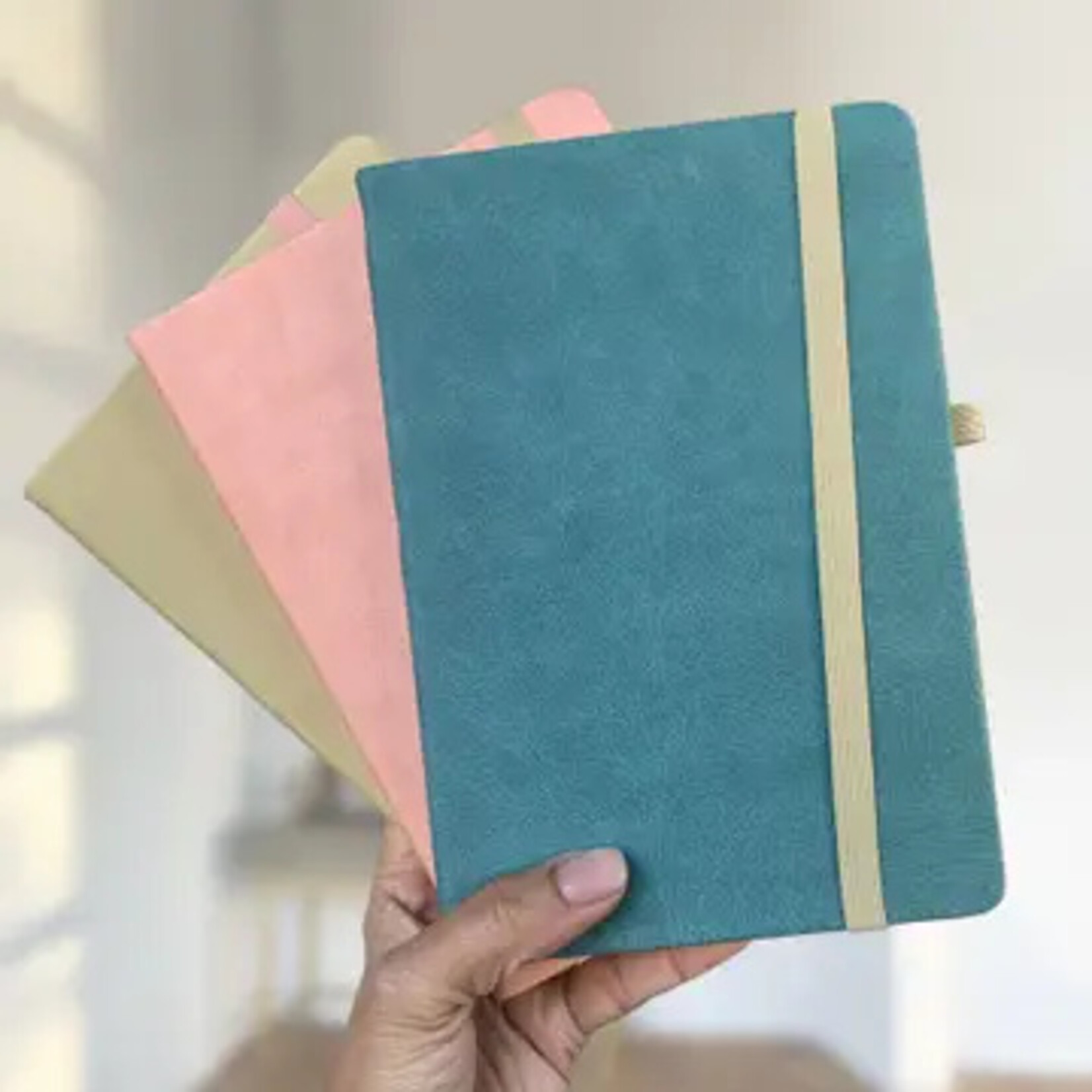 Eleanor A5 Stone Paper Veagn Leather Journal- Salmon