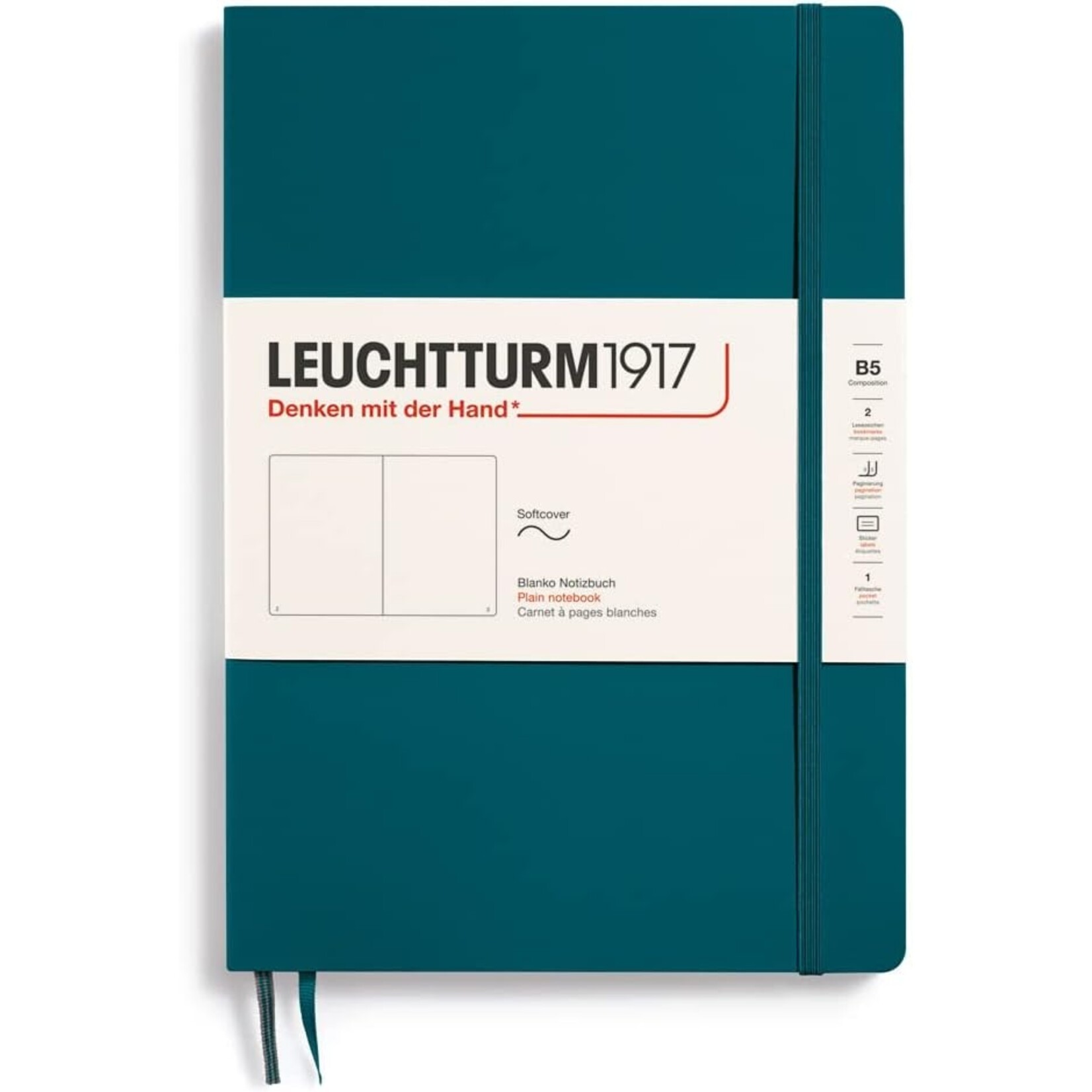 Leuchtturm1917 Composition (B5) Softcover- Pacific Green Plain