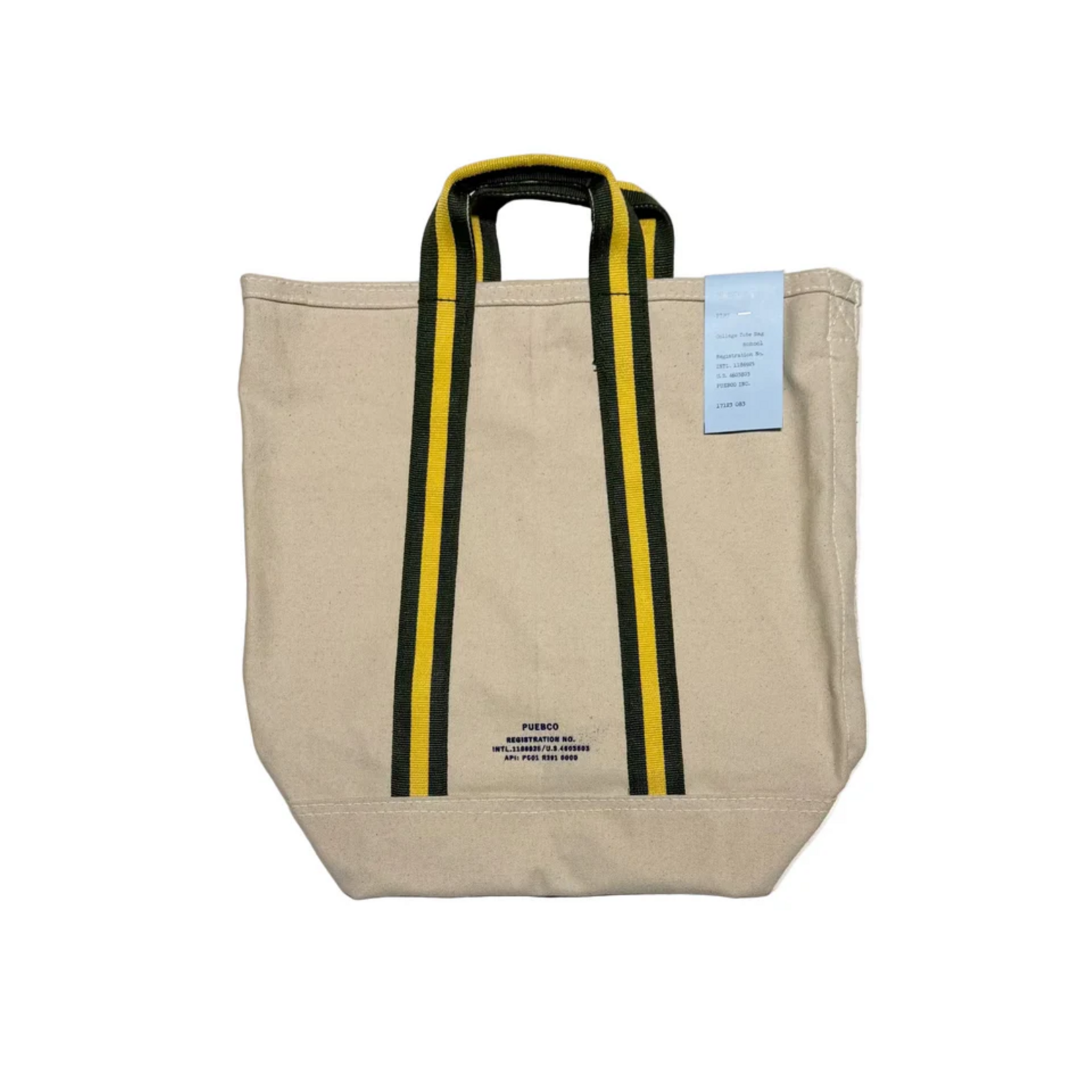 Puebco College Tote Bag - Green x Yellow
