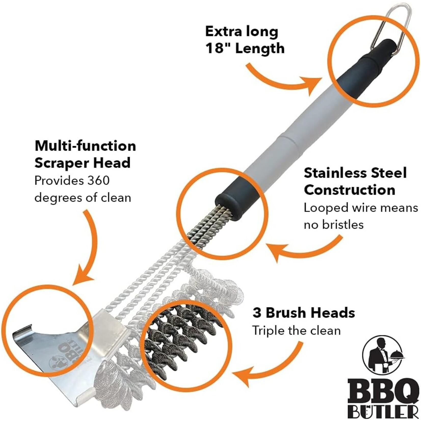 The BBQ Butler Bristleless Grill Brush