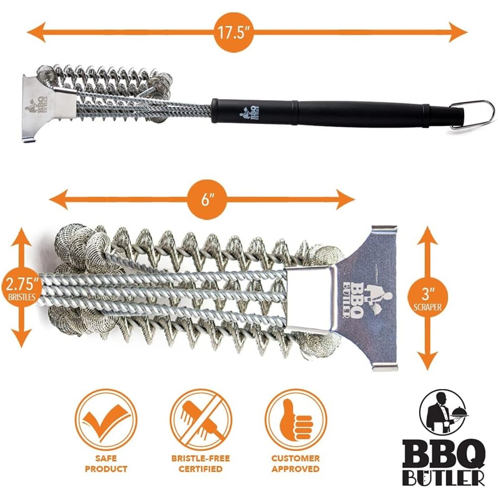 The BBQ Butler Bristleless Grill Brush