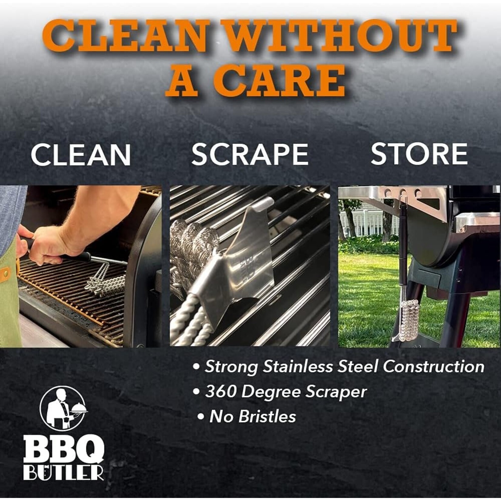 The BBQ Butler Bristleless Grill Brush