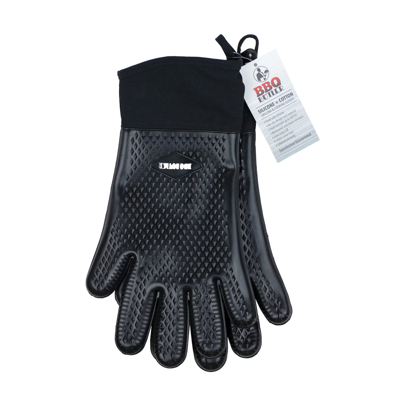 The BBQ Butler Cloth Lined Silicone Gloves