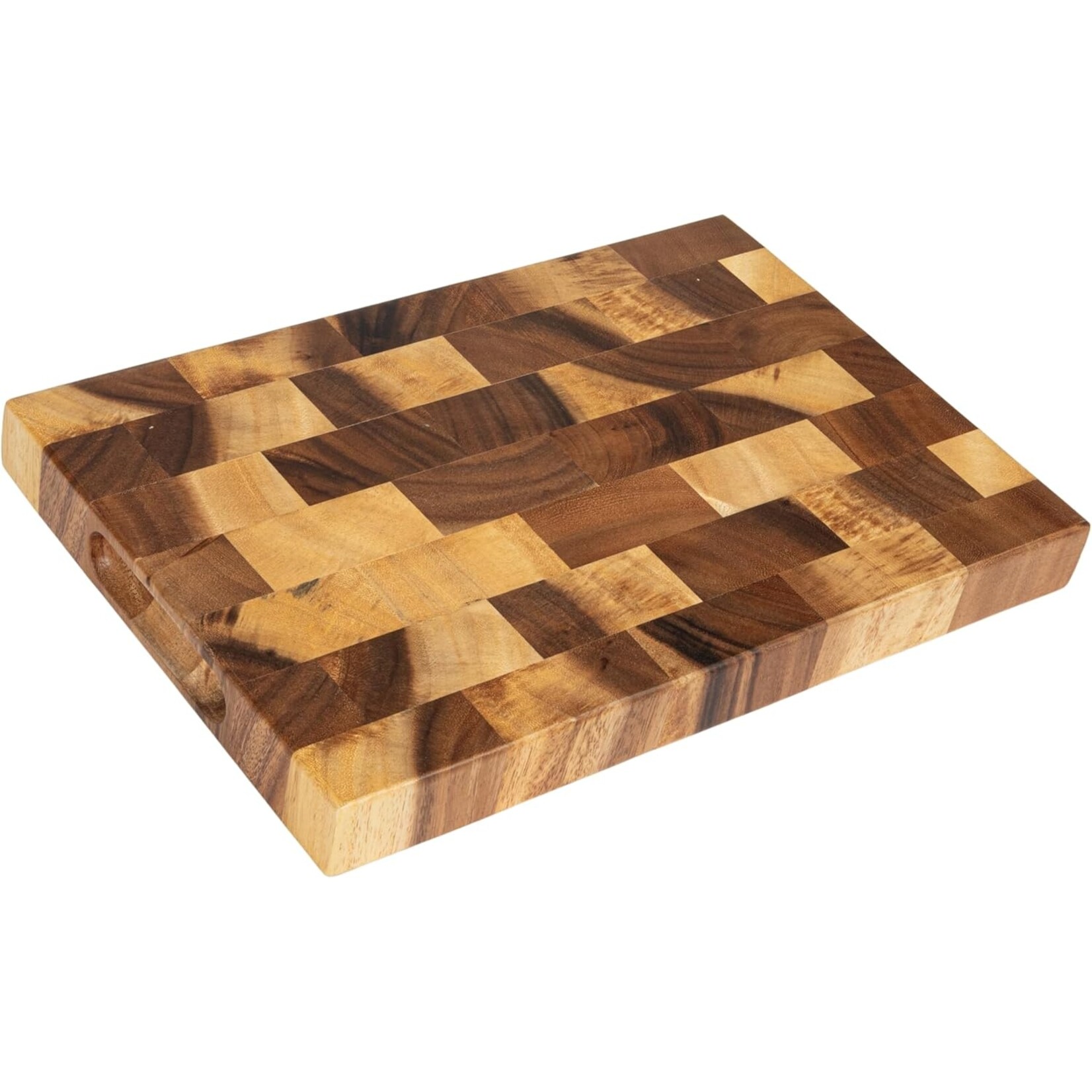 Creative Co-Op End Grain Cheese Cutting Board w/ Handles