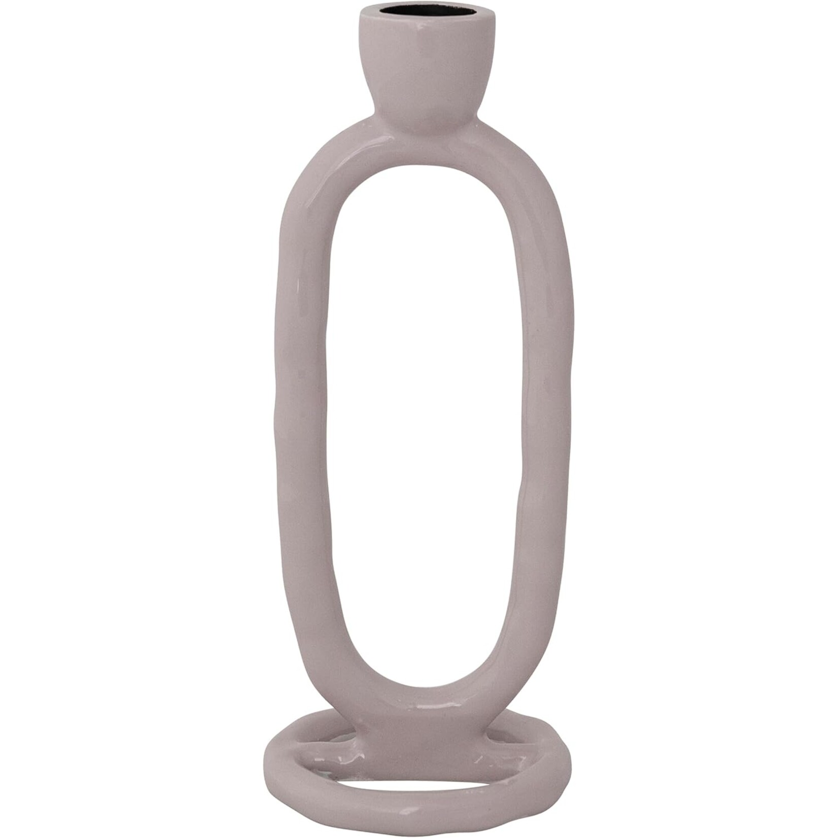 Creative Co-Op Enameled Aluminum Oval Taper Holder - Lilac