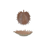 Creative Co-Op Stoneware Palm Frond Shaped Bowl