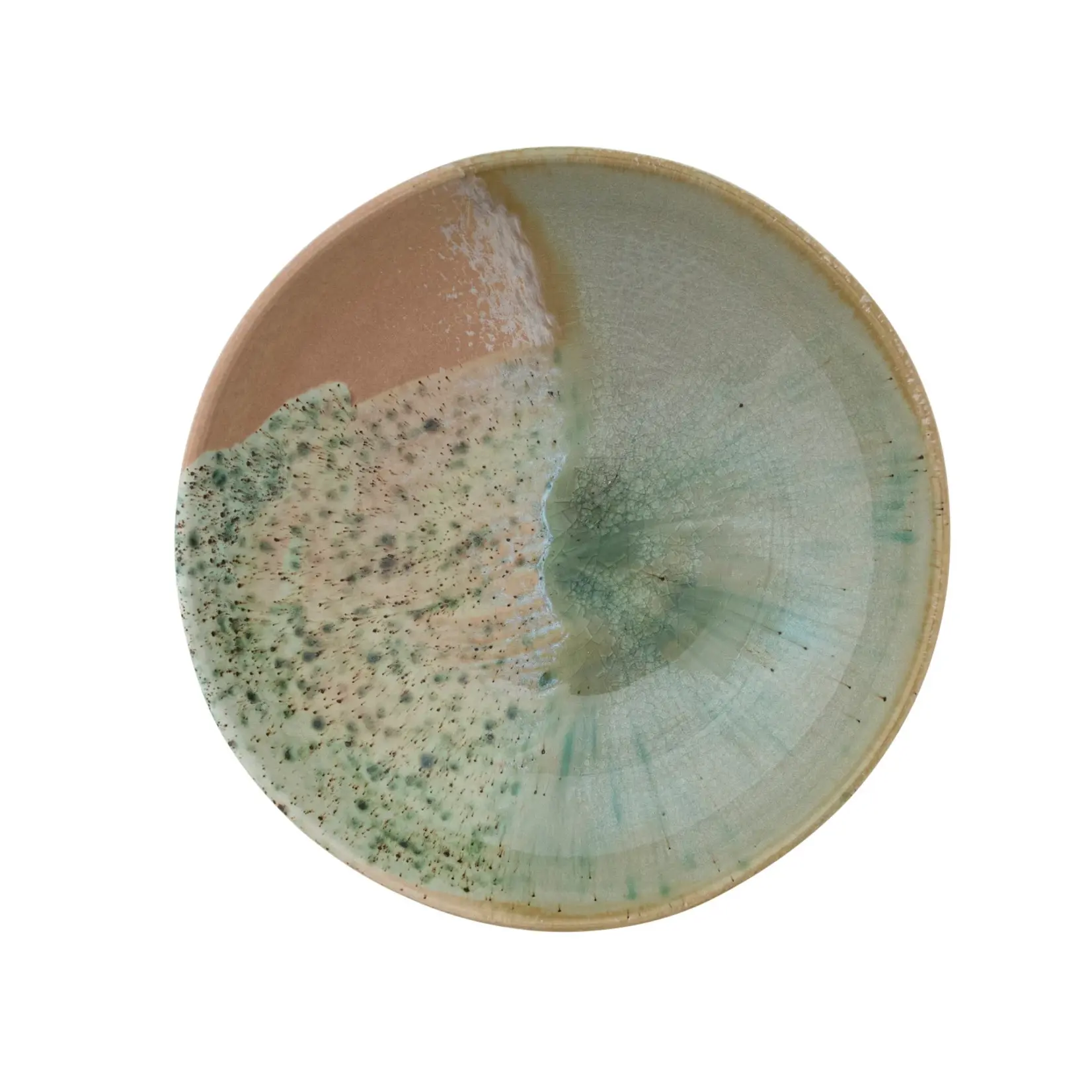 Creative Co-Op Stoneware Sand Low Bowl