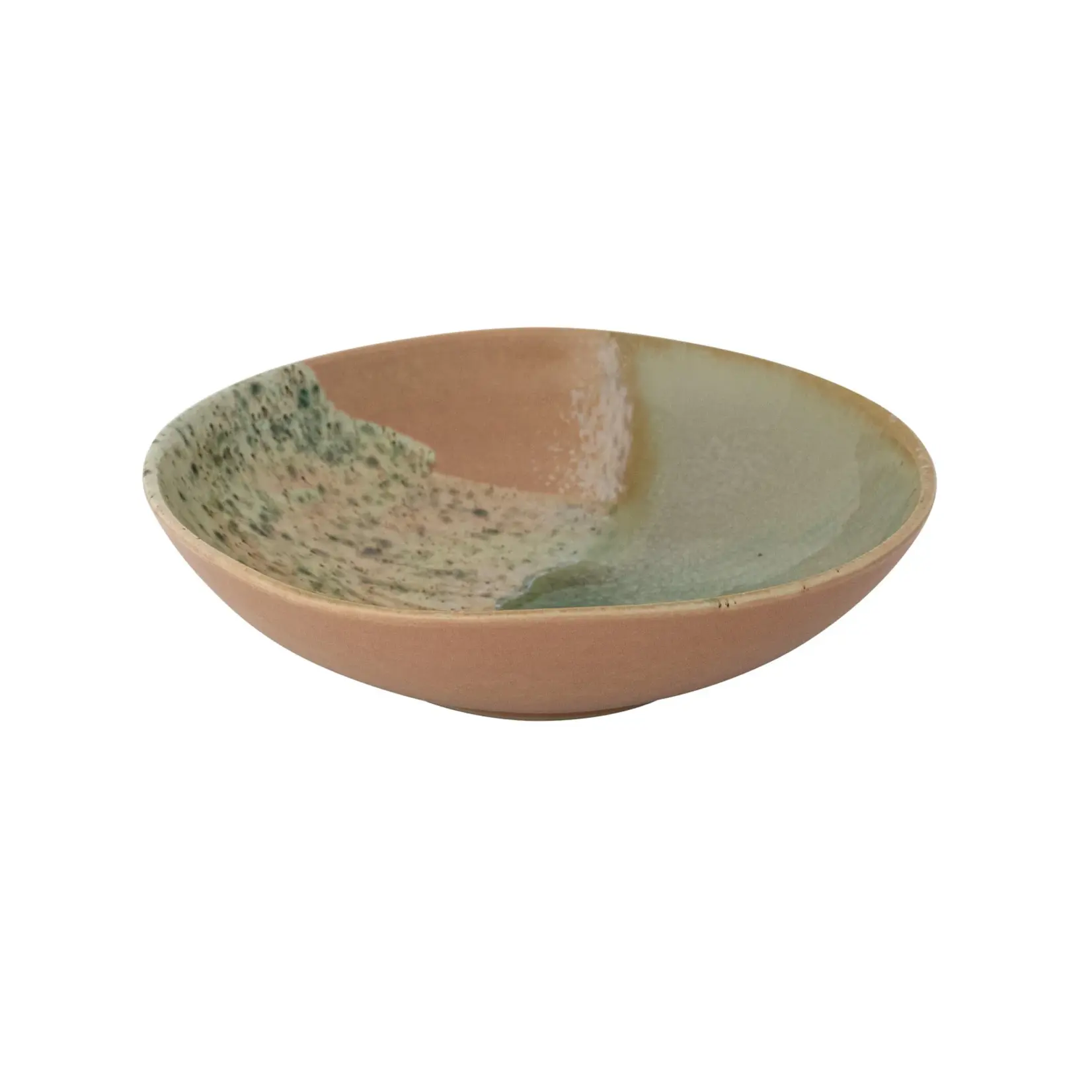 Creative Co-Op Stoneware Sand Low Bowl