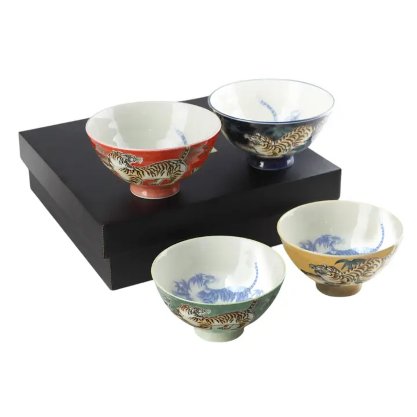 Urban Tokyo Tiger Rice Bowl Set of 4