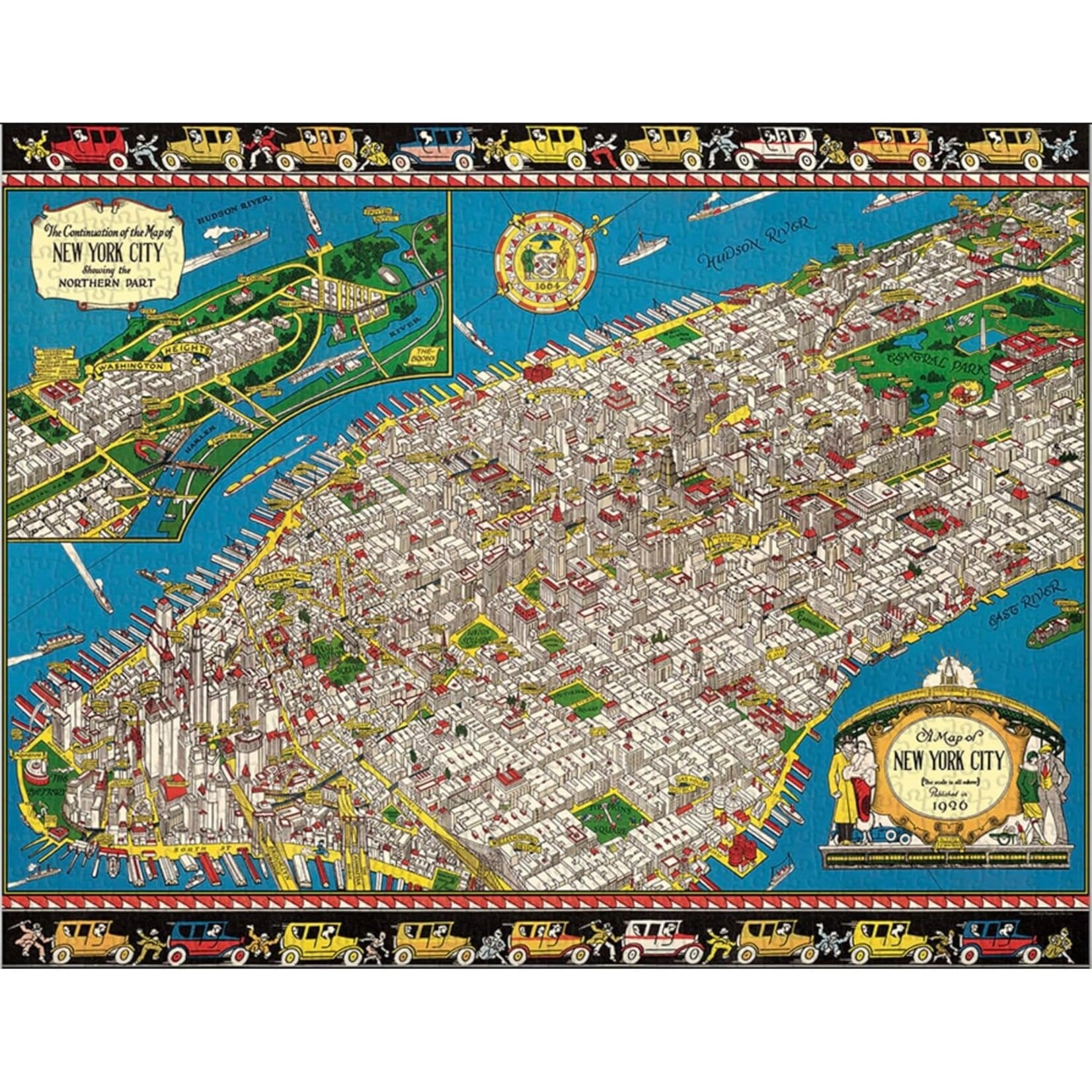 Cavallini Papers New York Map 1000pc Puzzle