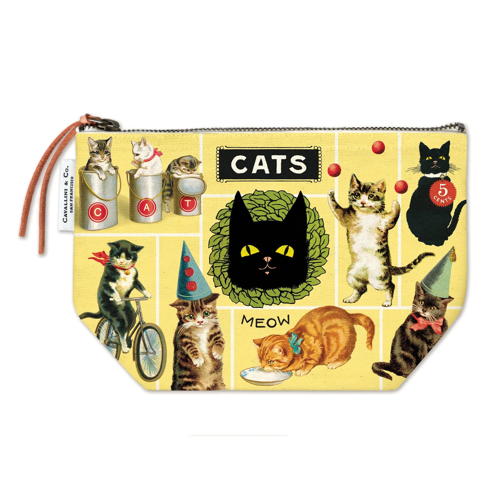 Cavallini Papers Vintage Cats Pouch