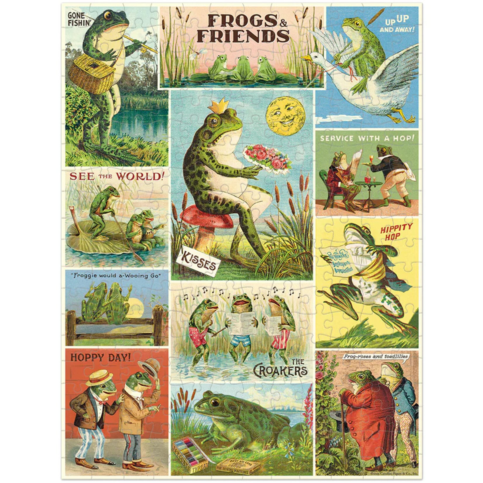 Cavallini Papers Frogs & Friends 240pc Mini Puzzle