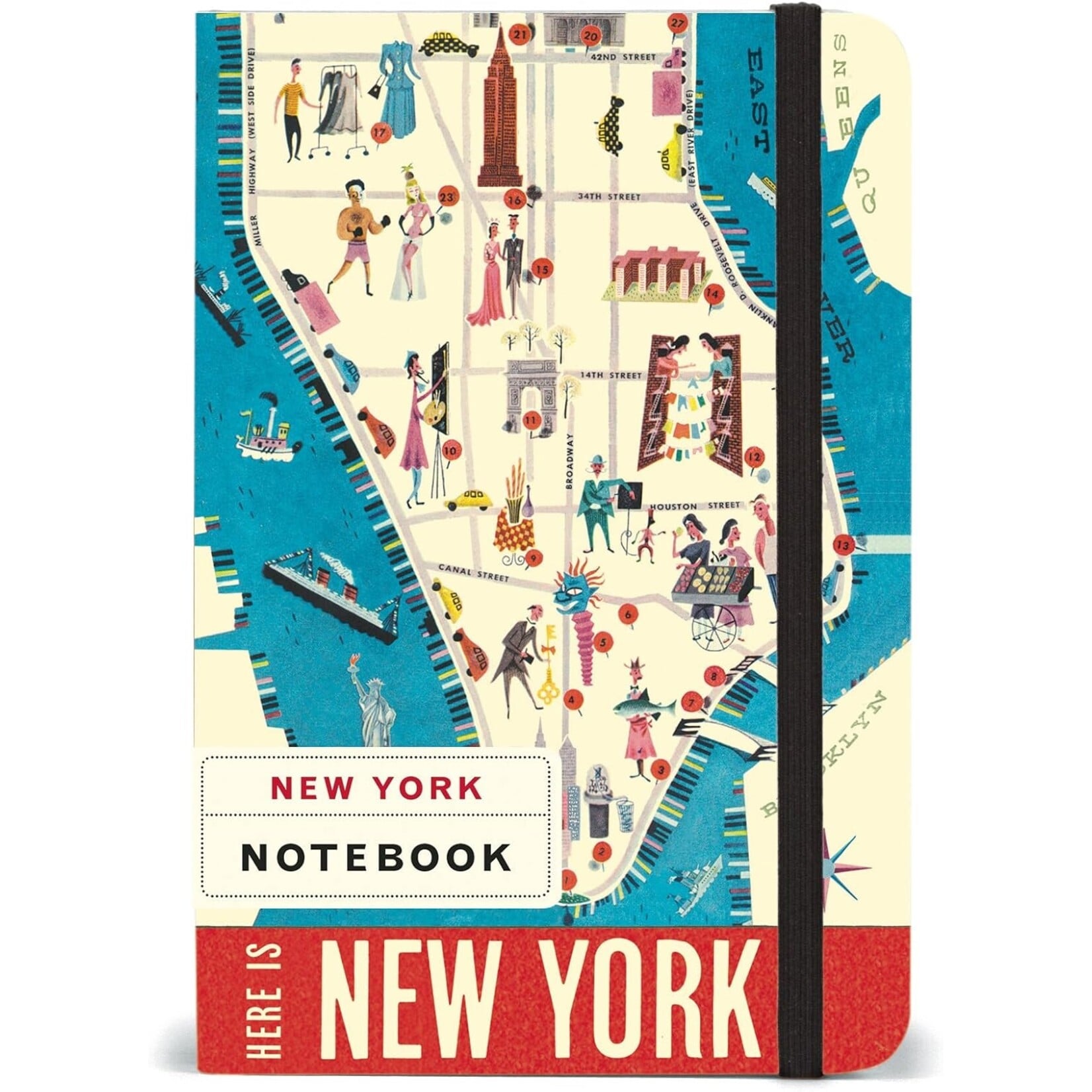 Cavallini Papers New York Map Small Notebook