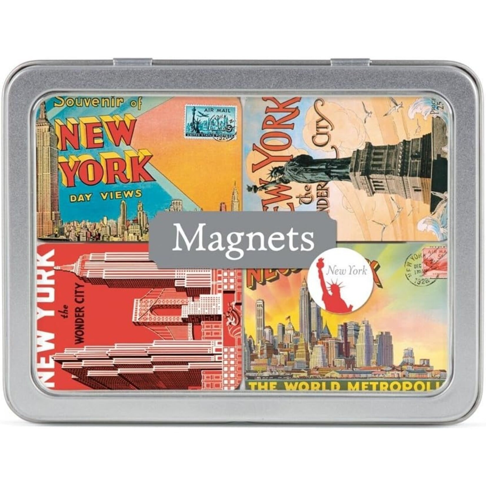 Cavallini Papers New York Magnets Tin Set of 24