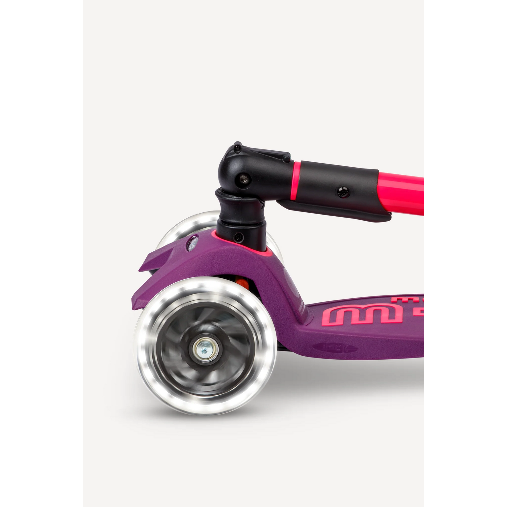 Micro Kickboard Micro Maxi Foldable LED Scooter- Neon Ultra Pink/Purple