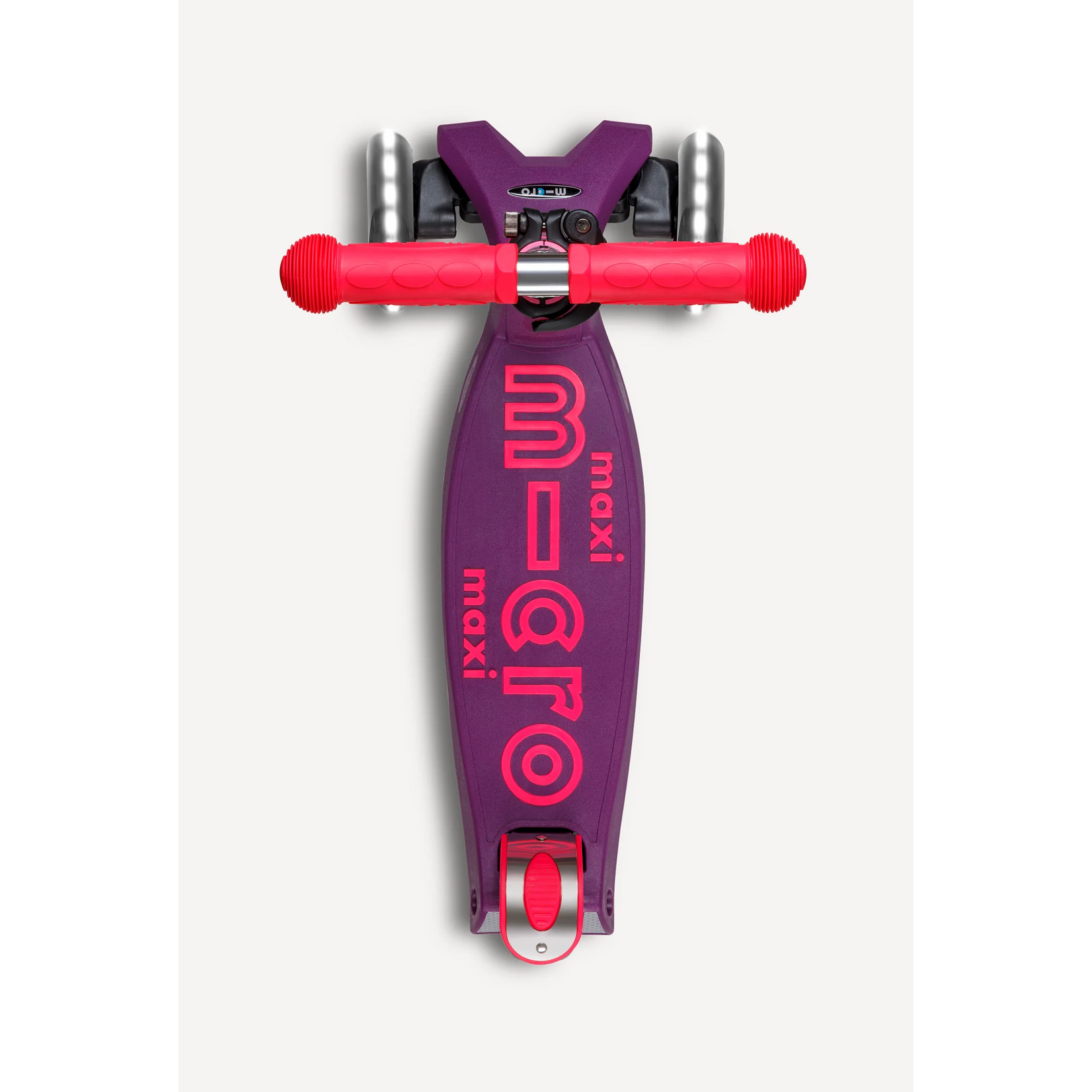 Micro Kickboard Micro Maxi Foldable LED Scooter- Neon Ultra Pink/Purple