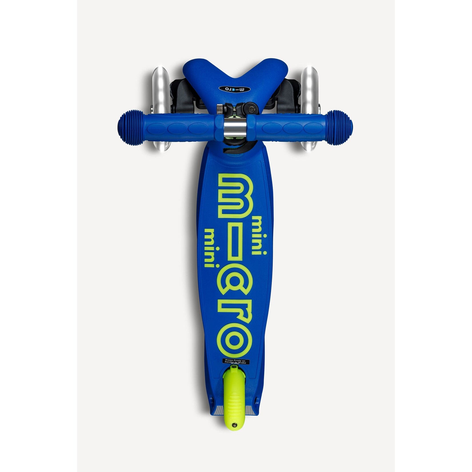 Micro Kickboard Micro Mini Foldable LED Scooter- Neon Canary Yellow/ Blue